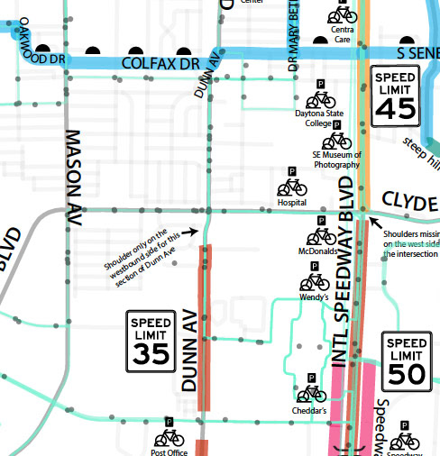Votran routes and bus stops are now included.