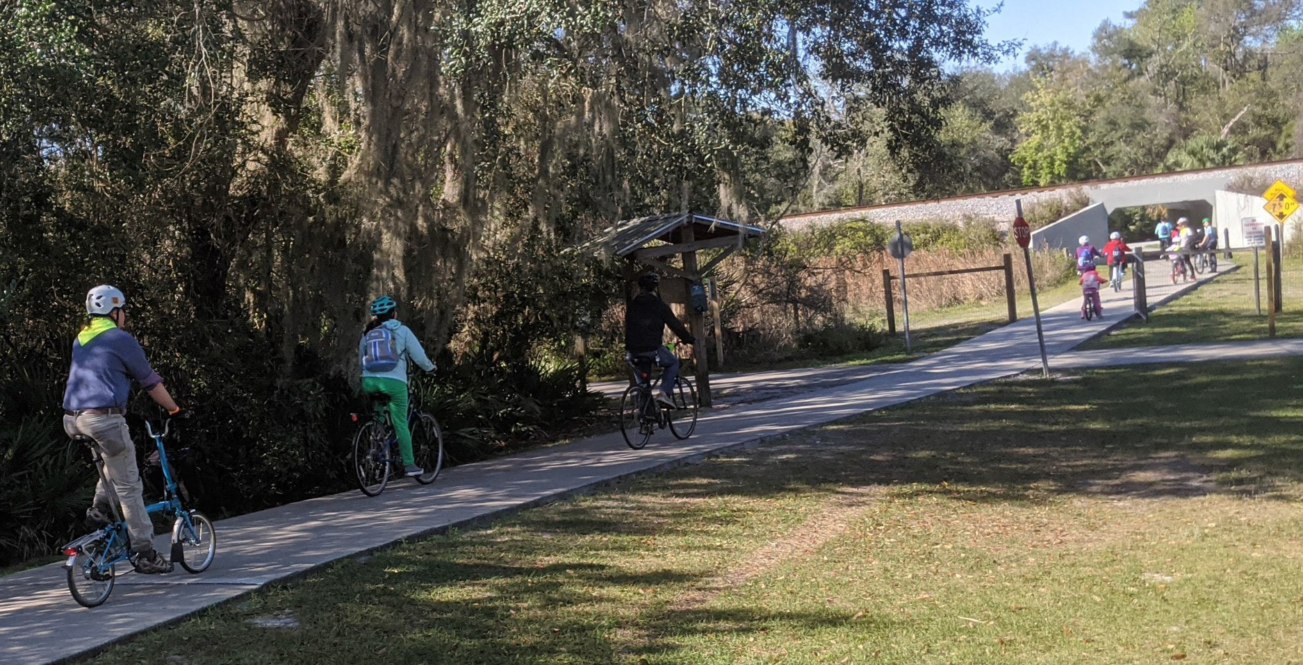 St John's River to Sea Loop Alliance  family ride in early 2020. (Photo  credit: SJR2C Alliance)