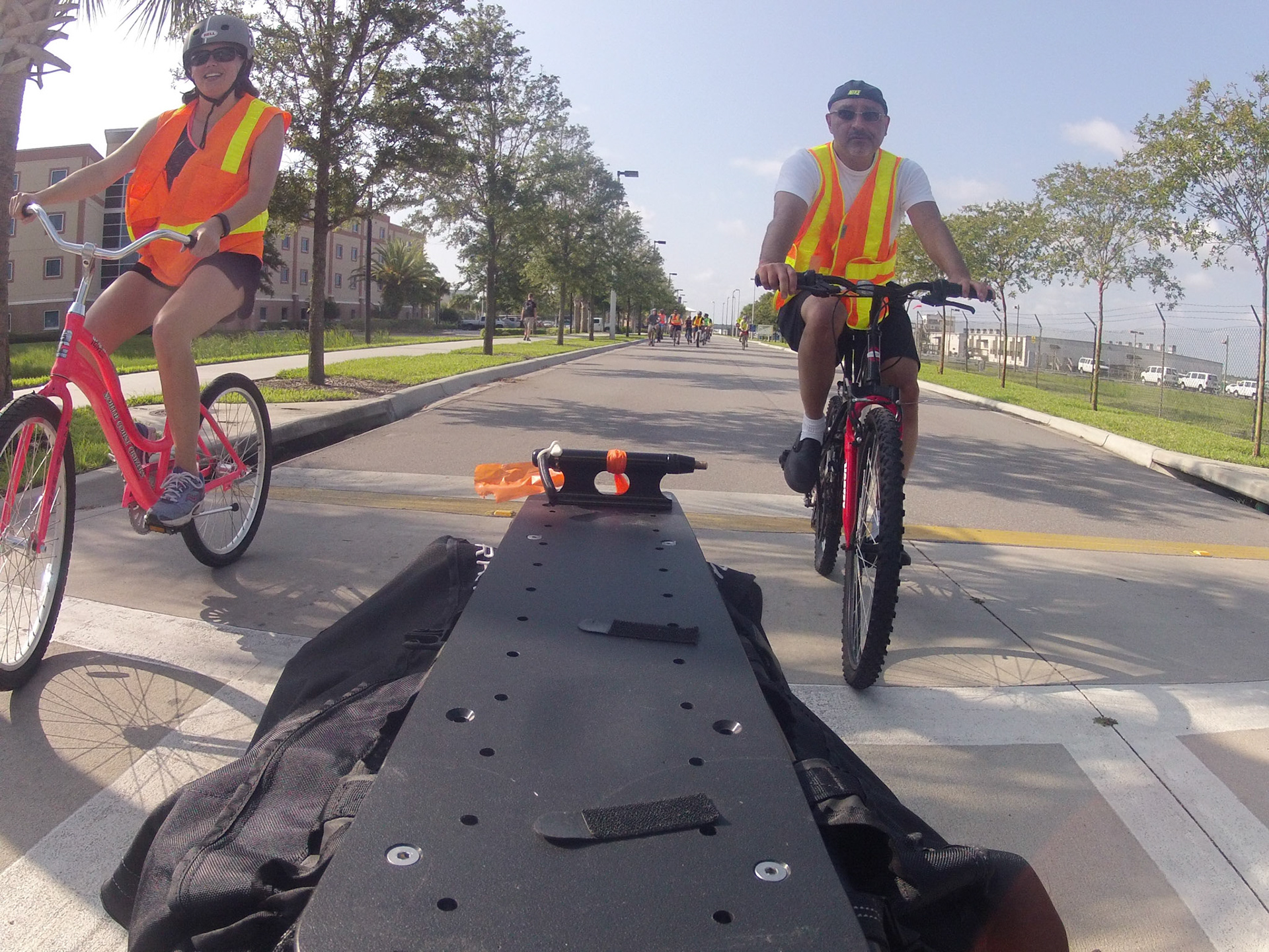 Leading the Daytona bicycle tour for the FHWA bicycle infrastructure course in 2016