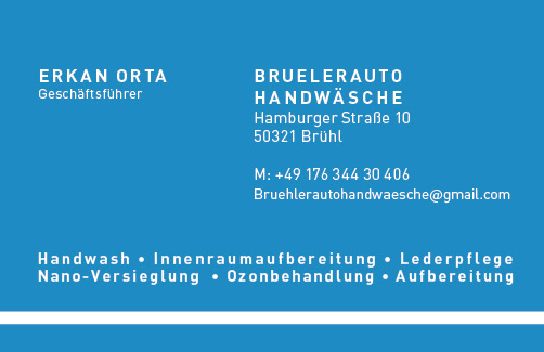 Visitenkarte Rückseite