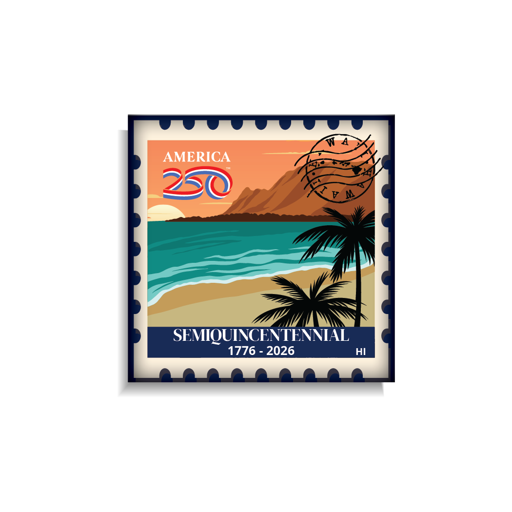 Hawaii Stamp Magnet