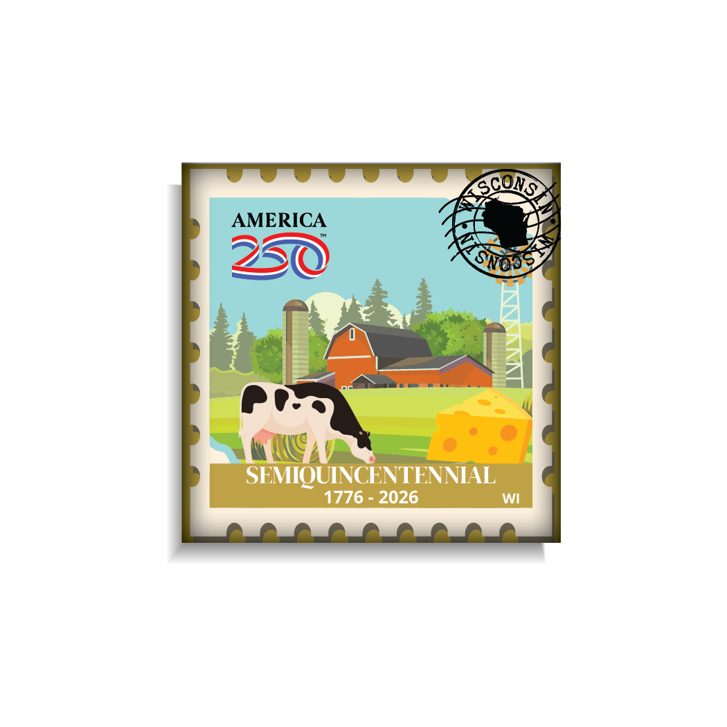 Wisconsin Stamp Magnet