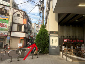 2:駅前にでたら右へ。線路伝いに。