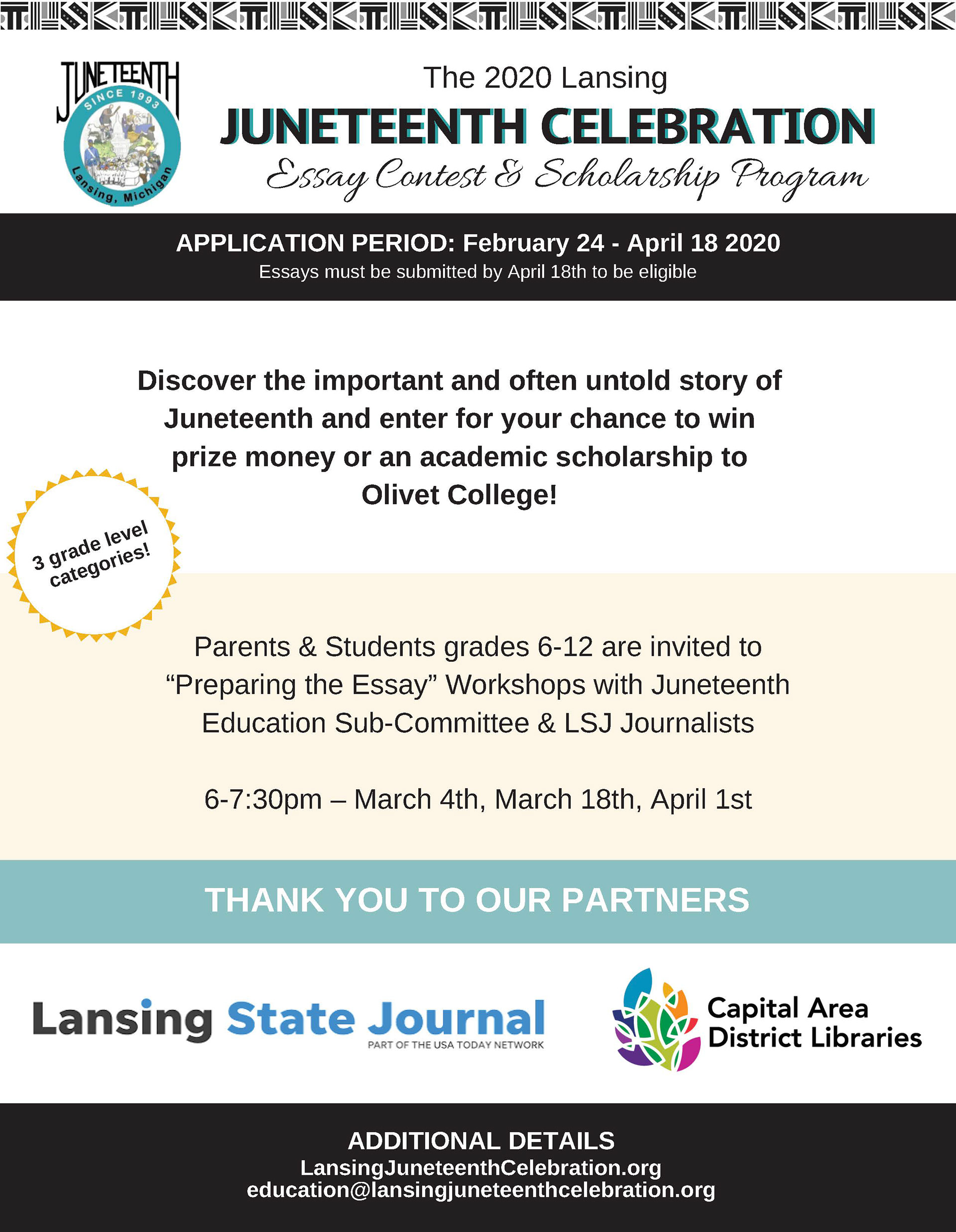 Essay Contest Announcement Flyer