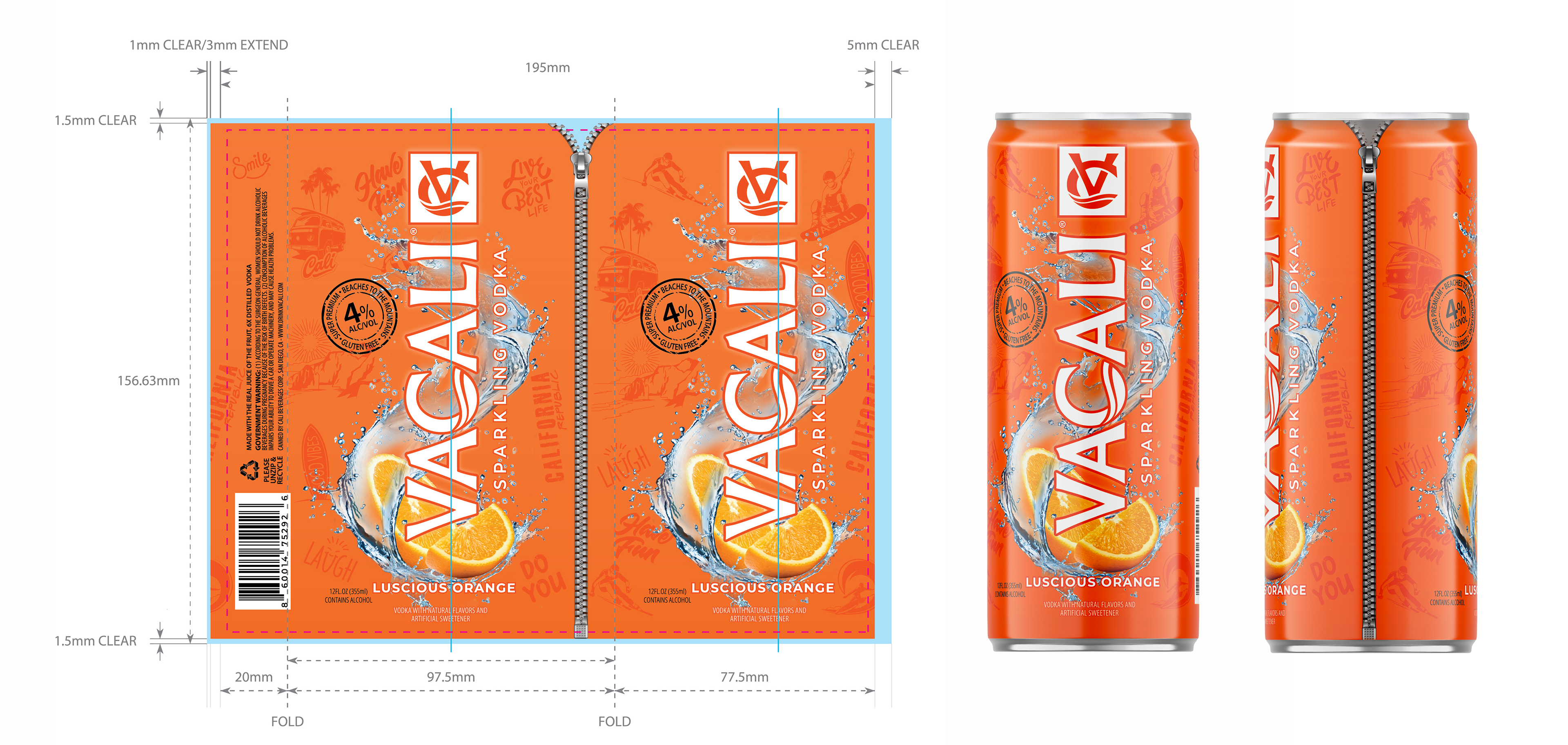 Beverage Label in Specs