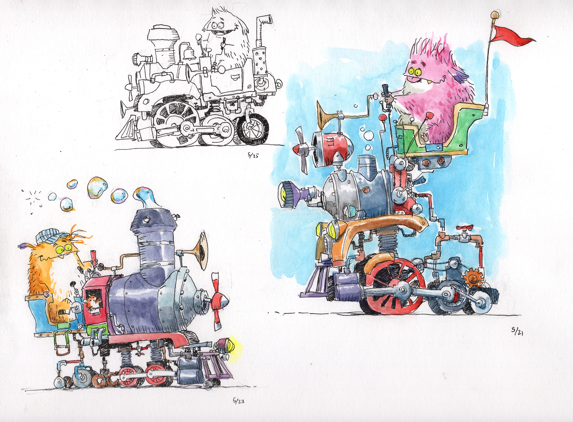 Sketchbook Traditional Media - watercolor and ink