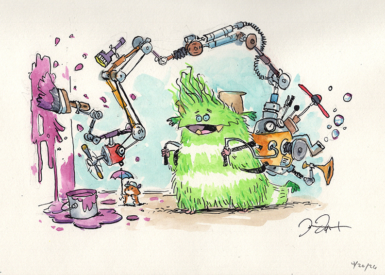Sketchbook Traditional Media - watercolor and ink