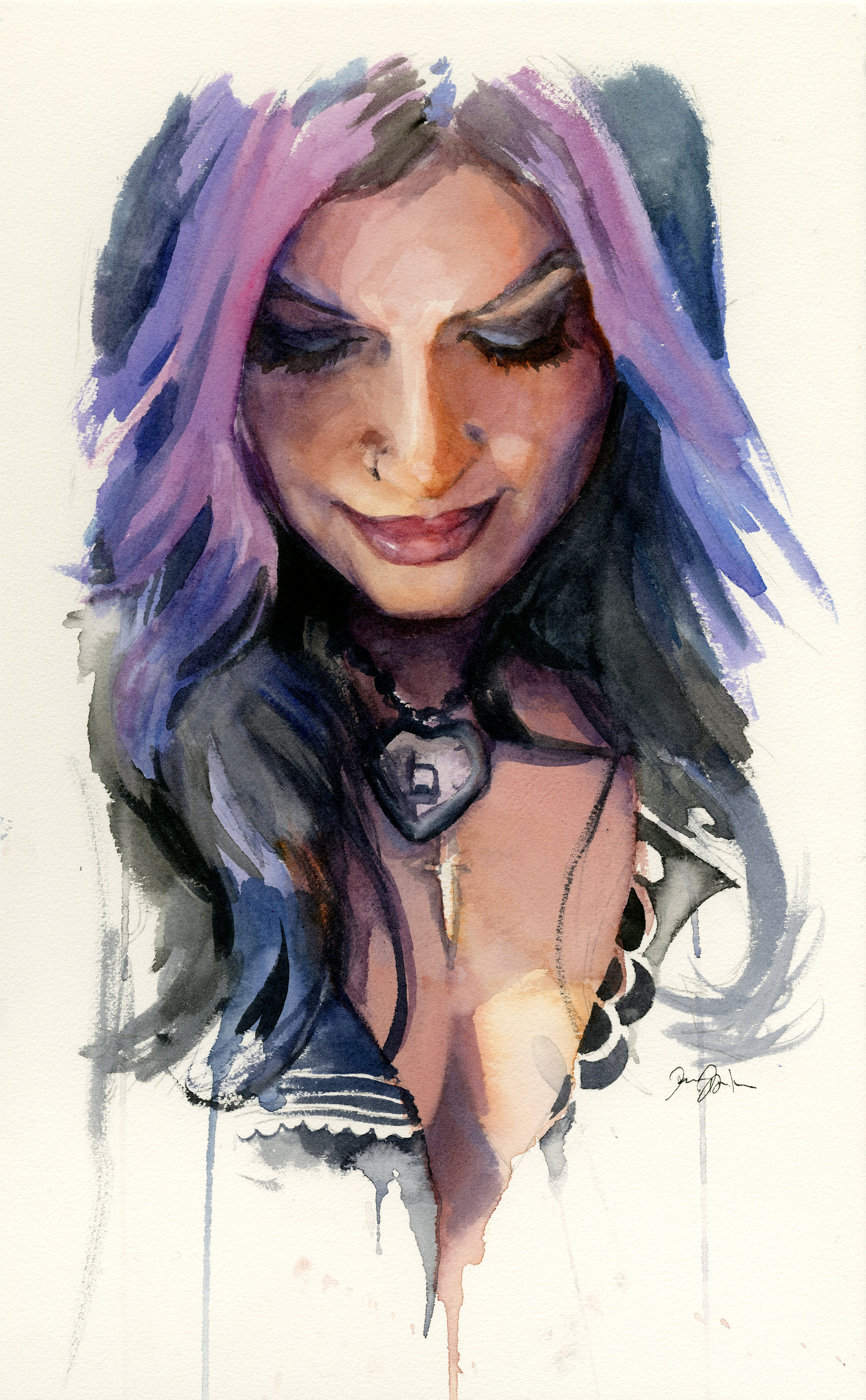 Dina - Watercolor Portrait