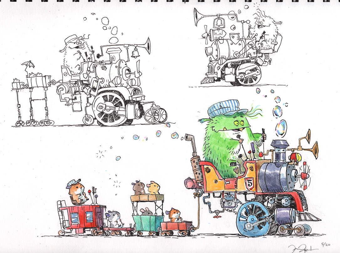 Sketchbook Traditional Media - watercolor and ink
