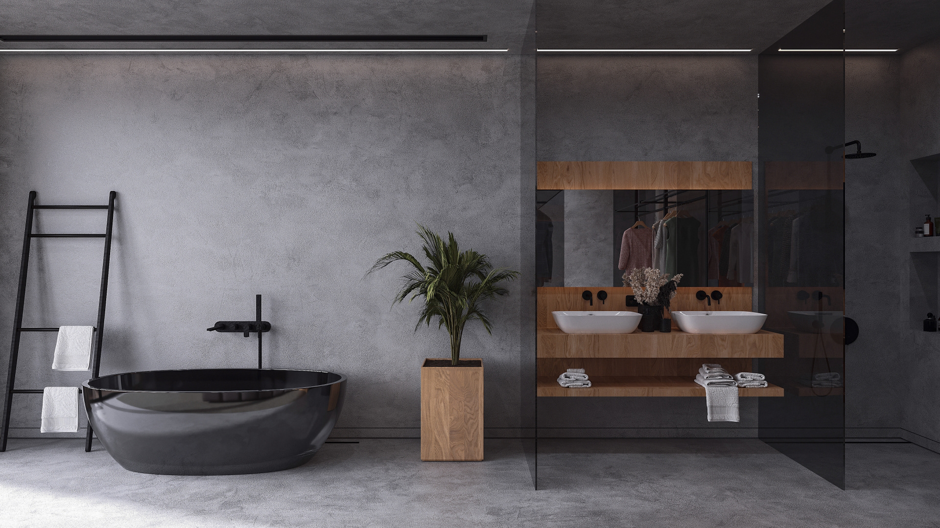 interior nash concrete minimal folding origami wood beton bebitalia graffiti minimalistic living sofa fireplace lighting tv area pot shelves view kitchen island stainless steel armchair master bedroom wardrobe glass tinted bathroom antoniolupi