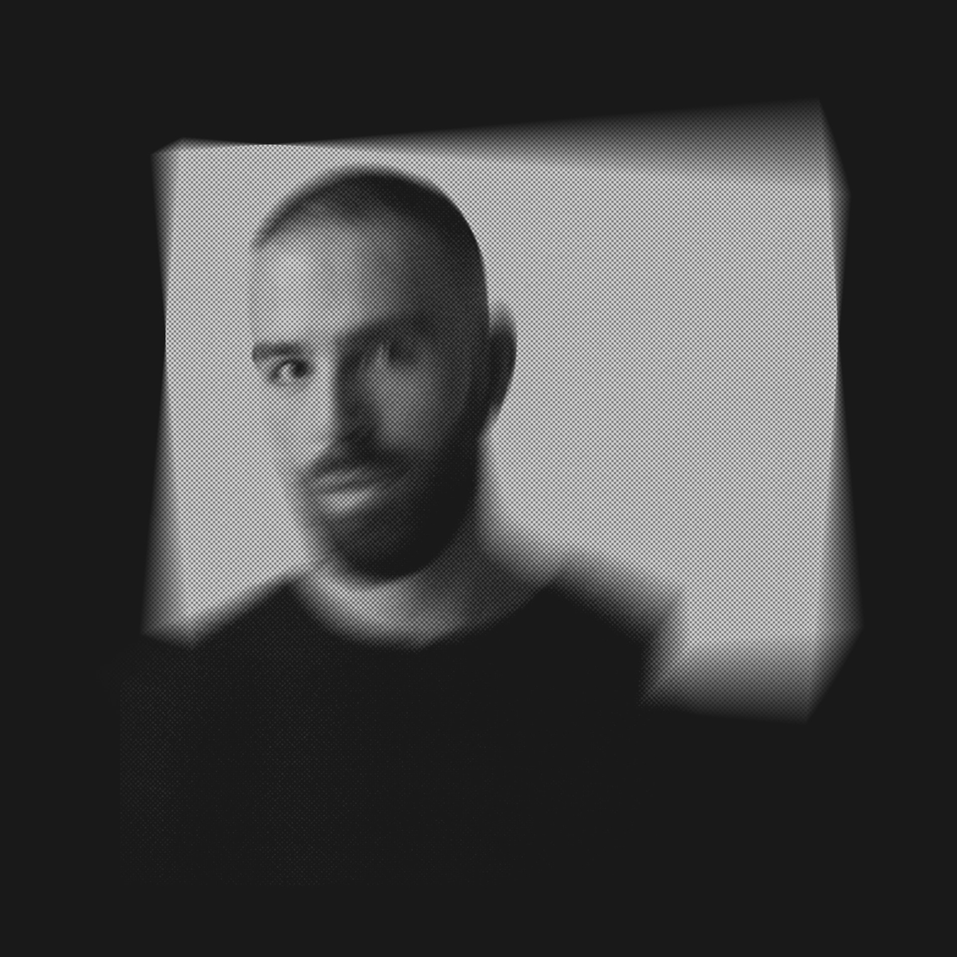 Black and white portrait of Beka Pkhakadze, Founder and Creative Director of STIPFOLD