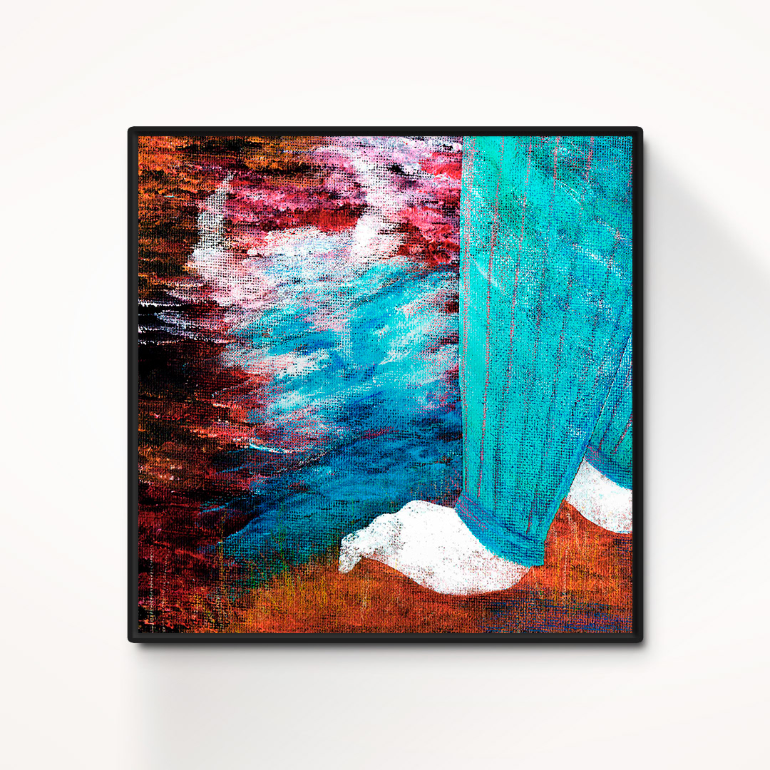 04h32, 20×20 / Acrylic and colored pencil on canvas board