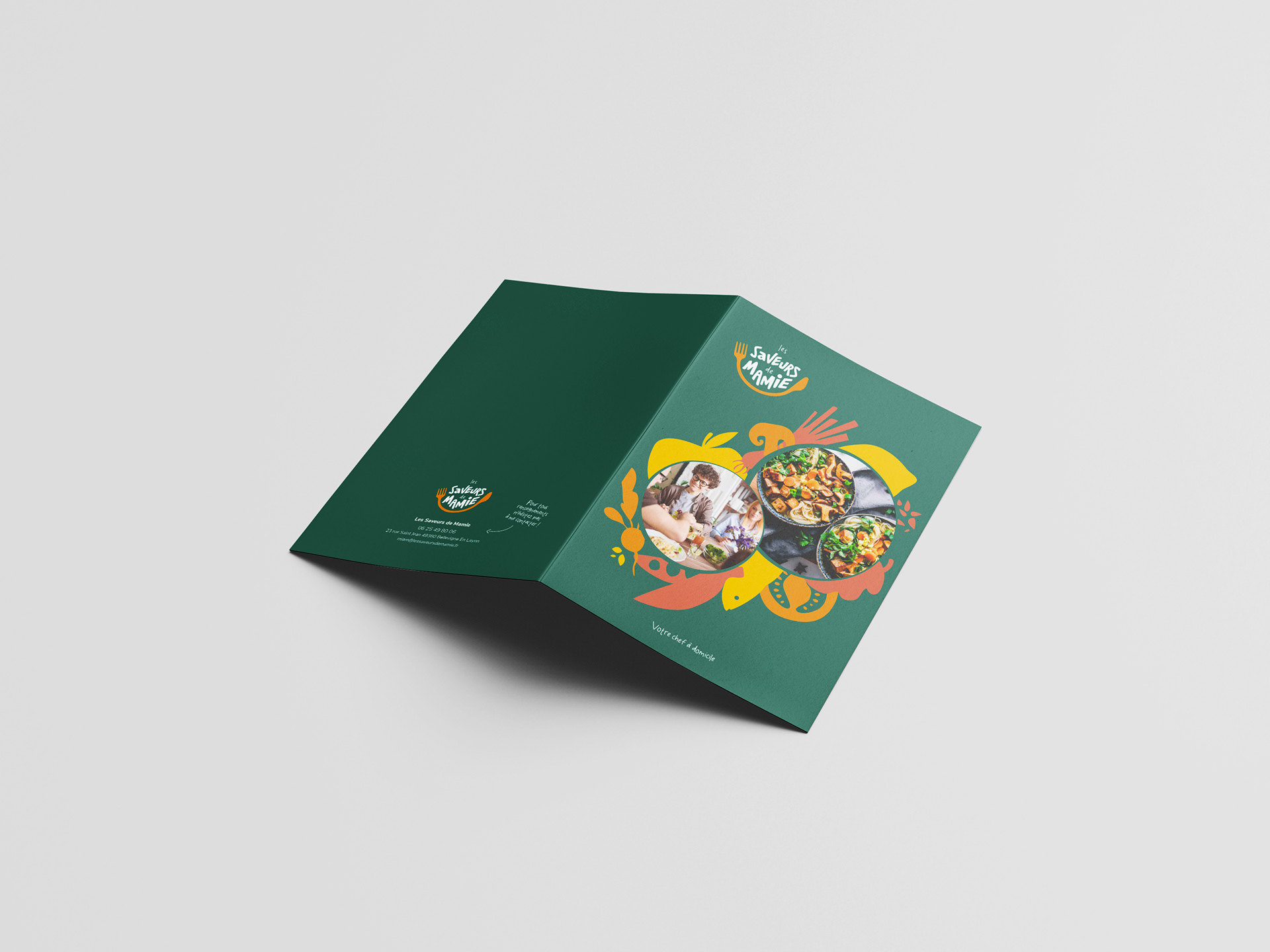 Brochure les saveurs de mamie Mockup