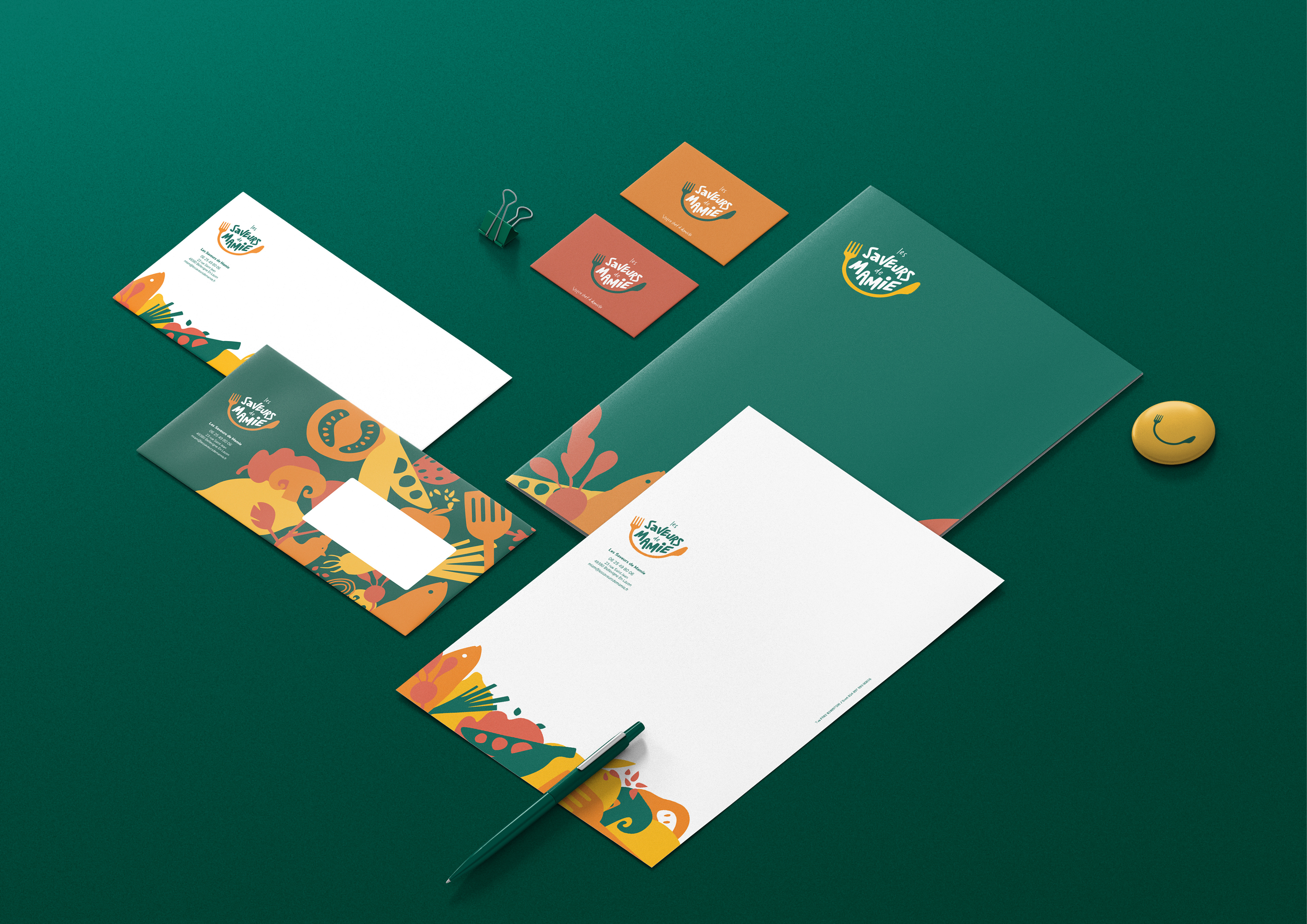 Branding Papeterie Les Saveurs de Mamie