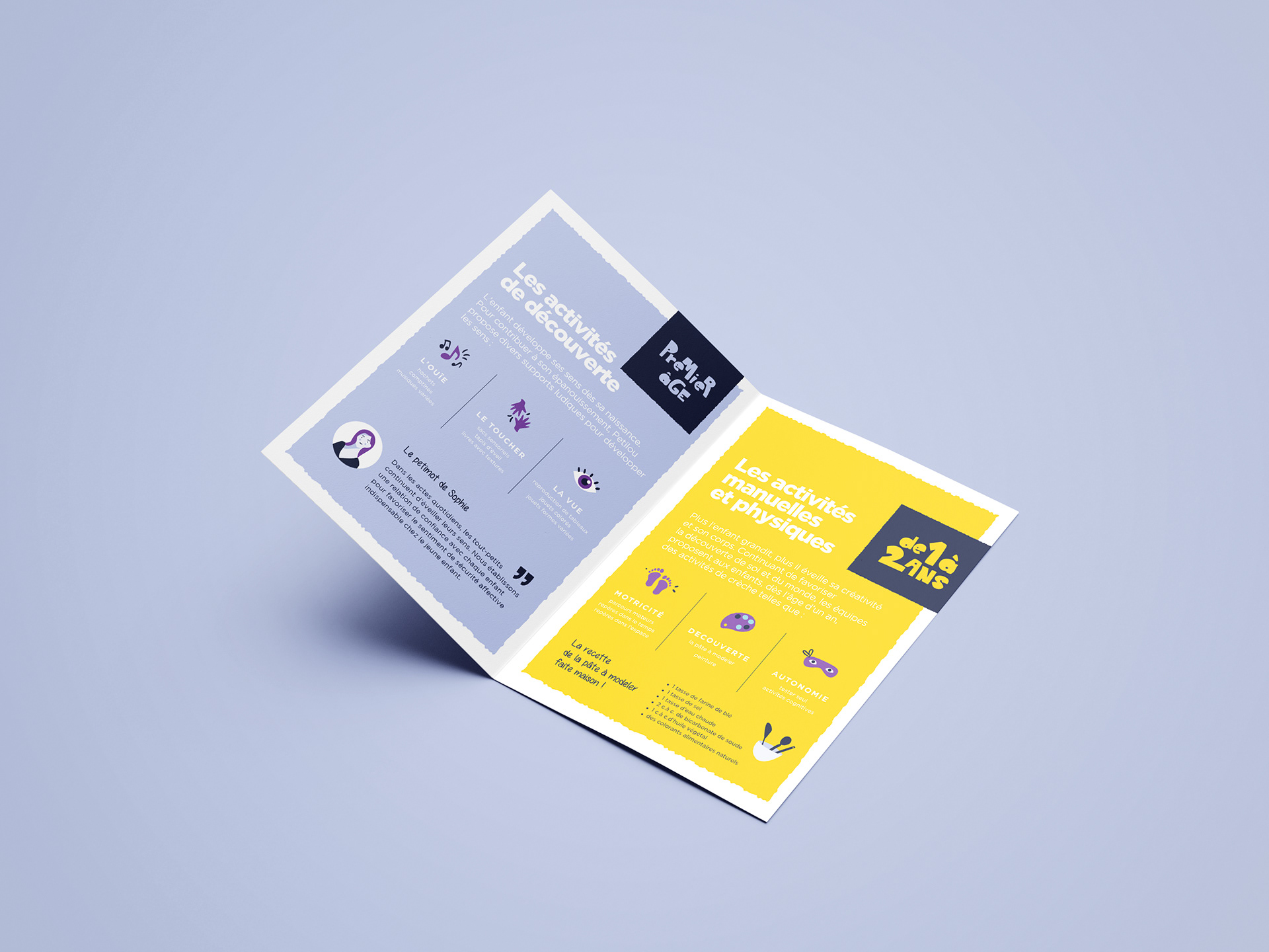 Petilou / Mockup plaquette / Micro-creche