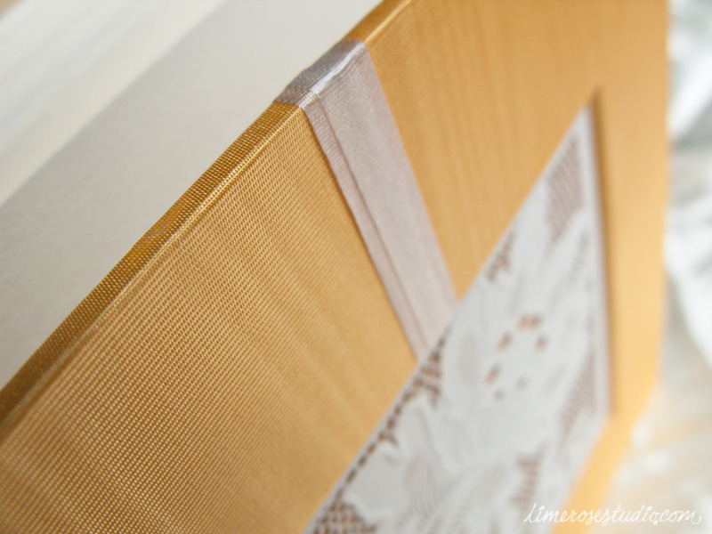 The book cloth I ordered ended up being shorter than what I measured for. I used this silk ribbon to hide the unplanned seam. Ended up being a cool accent!