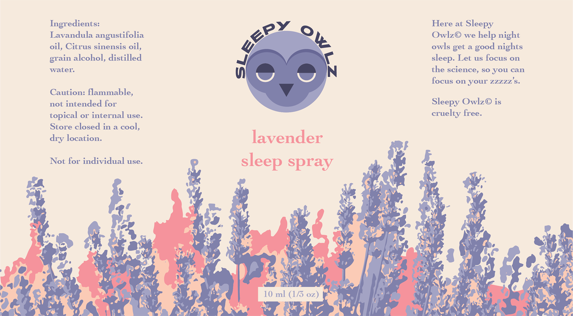 sleep spray label
