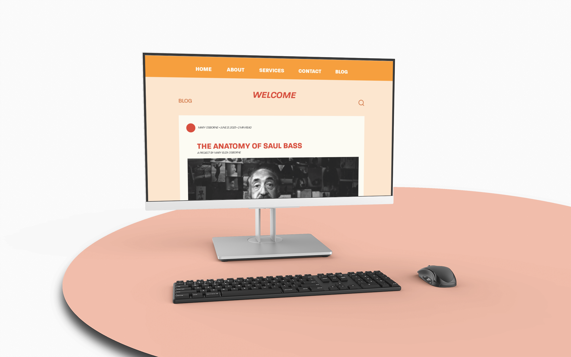 Blog- Desktop view