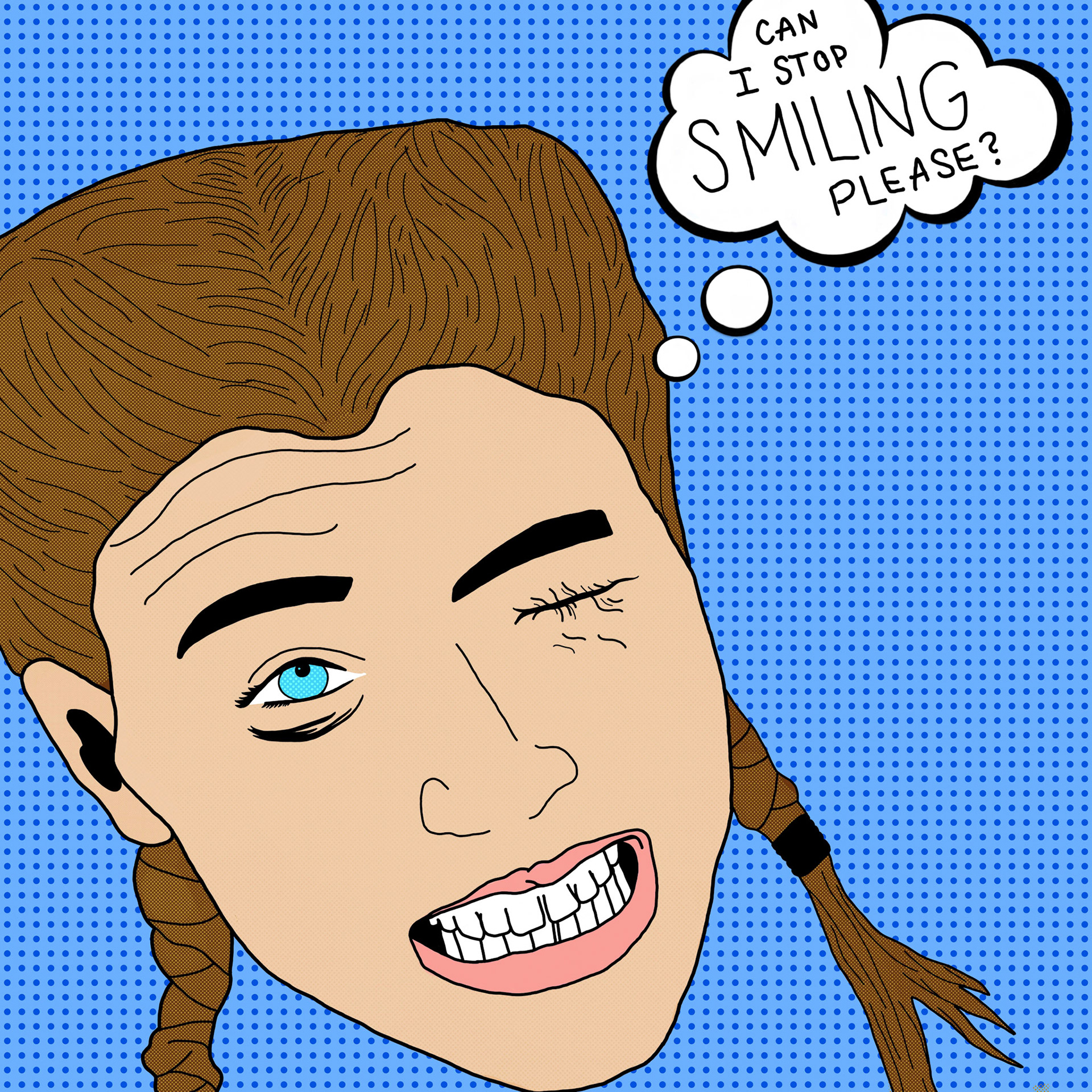 Can I Stop Smiling Please? Digital Print (25x25")