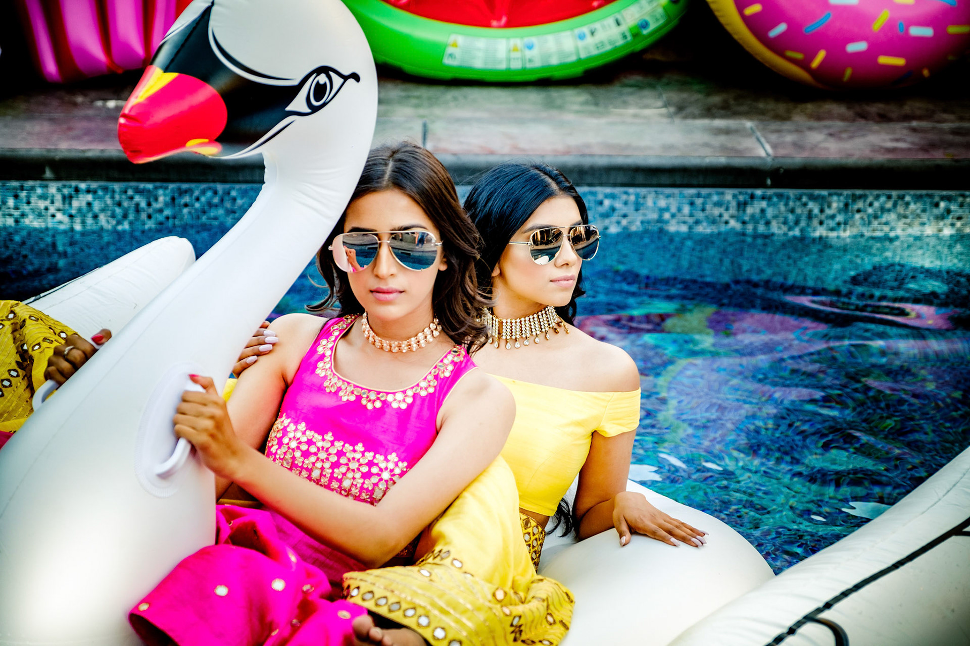 Pool Party. Stying @rajikhairaofficial and @crossoverbollywoodse