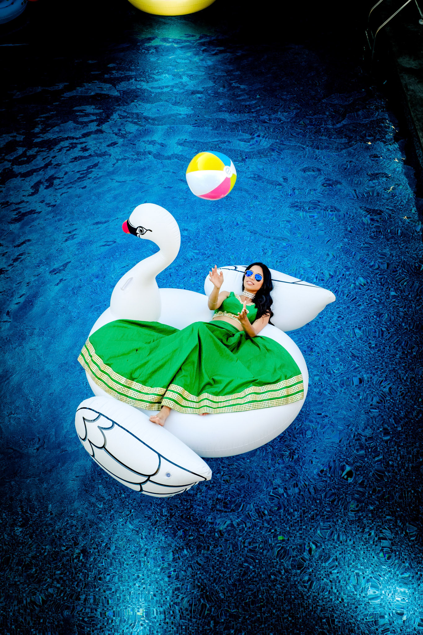 Pool Party. Stying @rajikhairaofficial and @crossoverbollywoodse