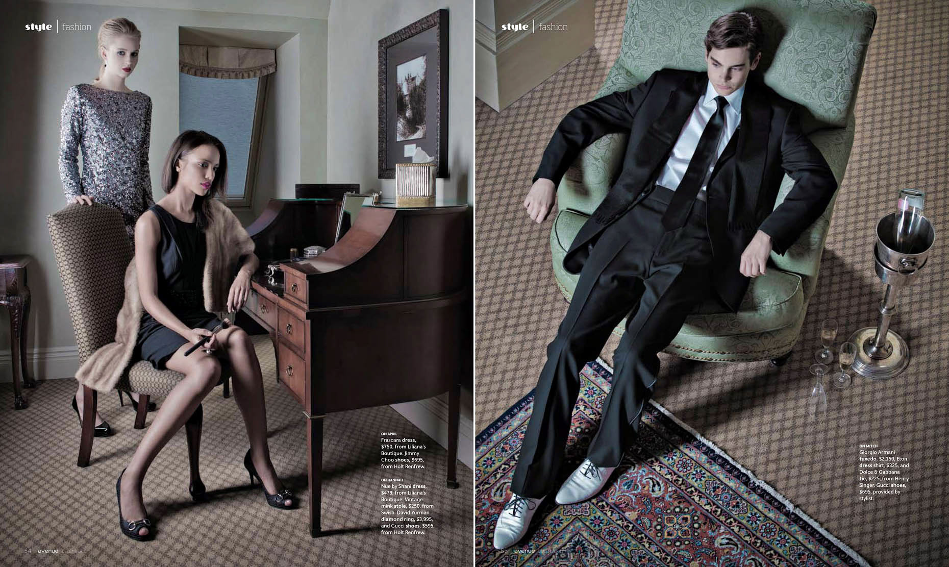 Avenue Magazine Fall Fashion Spread