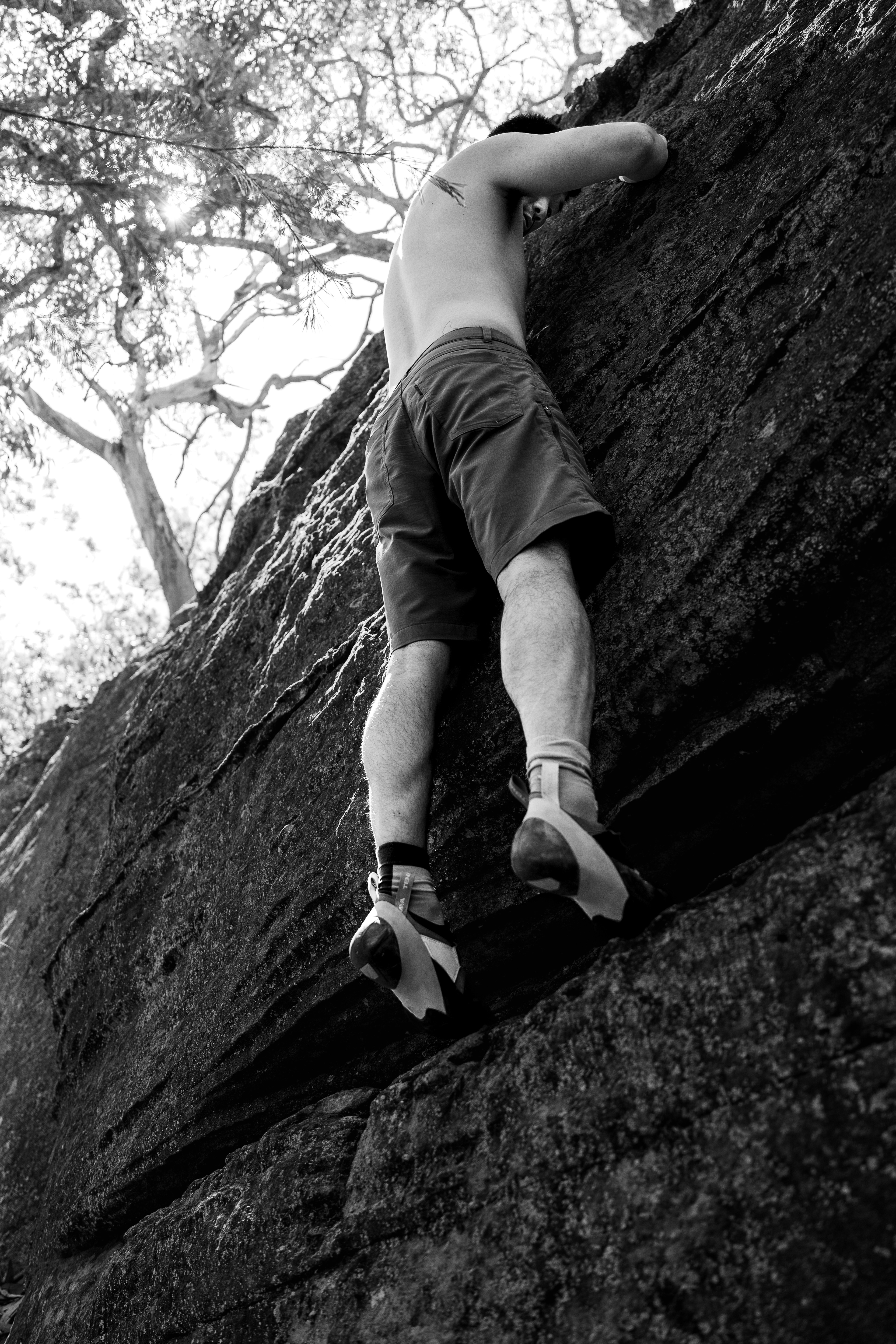 Outdoor Bouldering Photography, Crag in Sydney