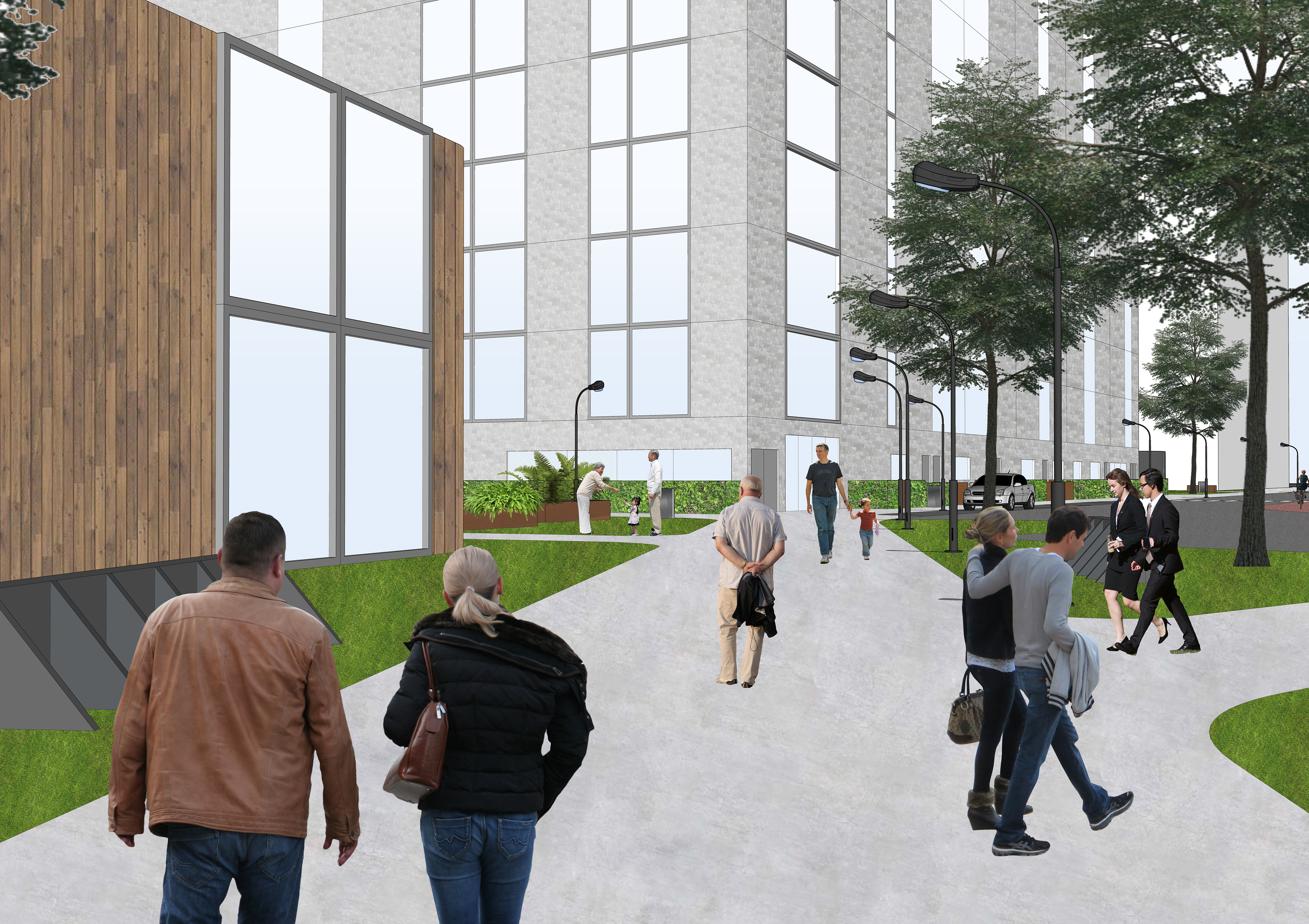 View into the development (from South)