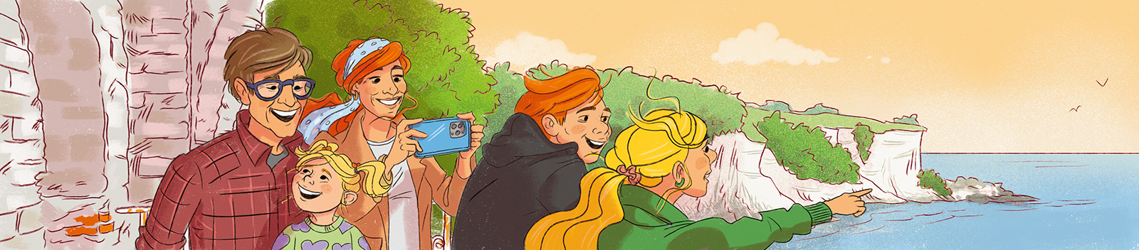 illustration, danish illustrator, drawings, tegninger, tegning, letlæsningsbøger, børnebøger, marianne pryning, pryning, dansk illustrator, digital tegning, digital drawing, dansk tegner, København, Copenhagen, tegner i København, familie, stevns klint