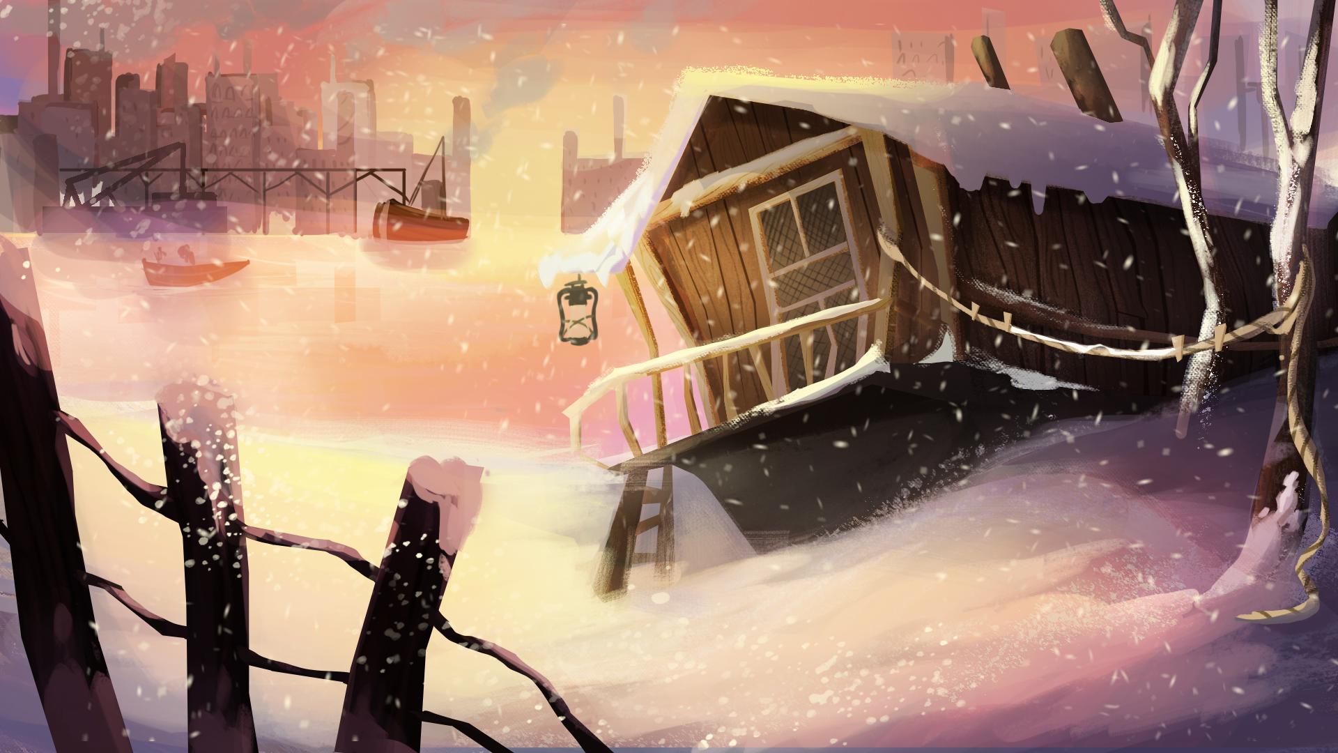 Ona's Boathouse Sunset