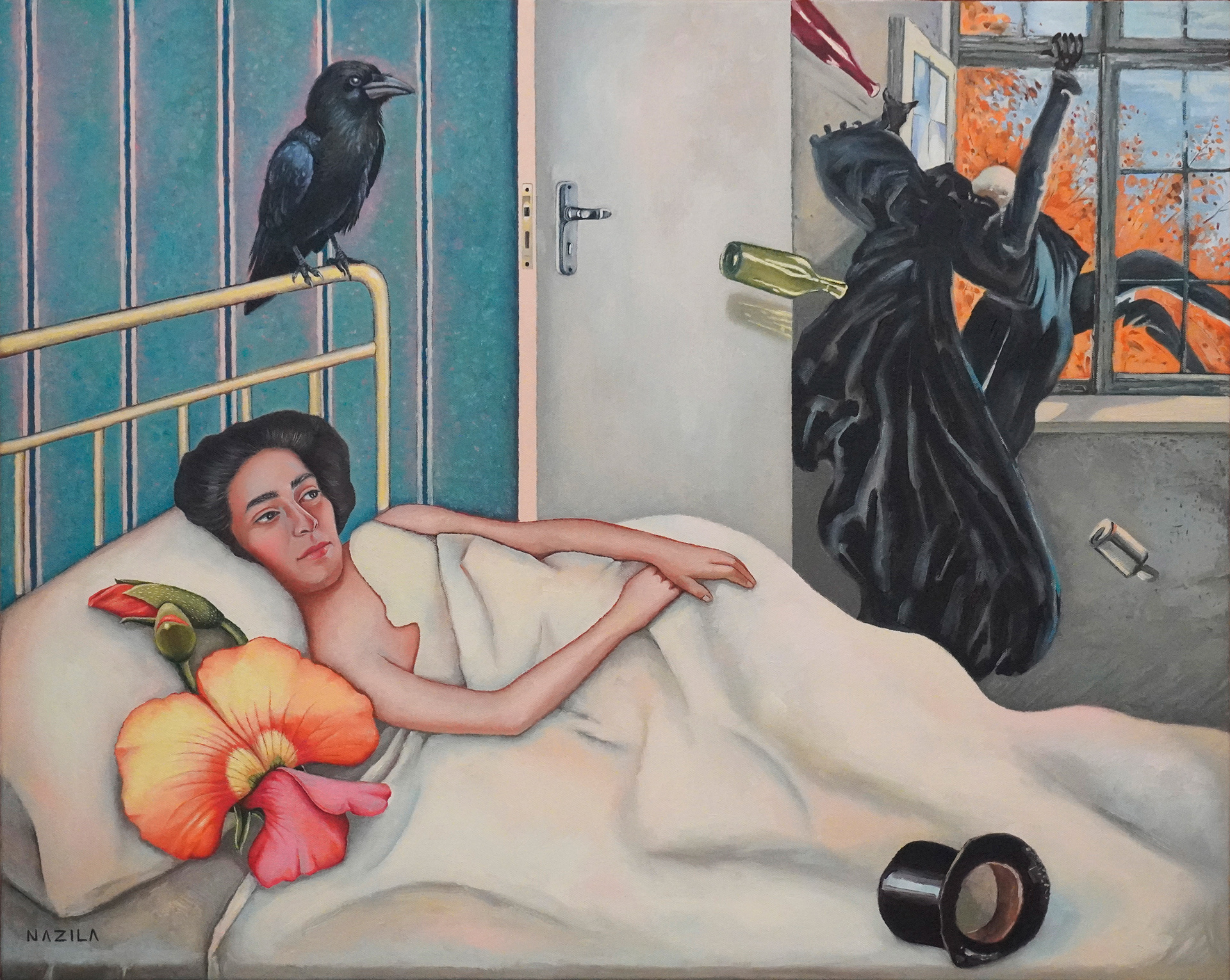 sleeping beauty, oil paint on canvas, 76x60cm