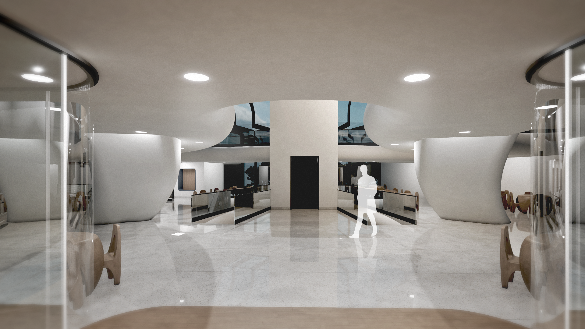 Atrium toward Entry
