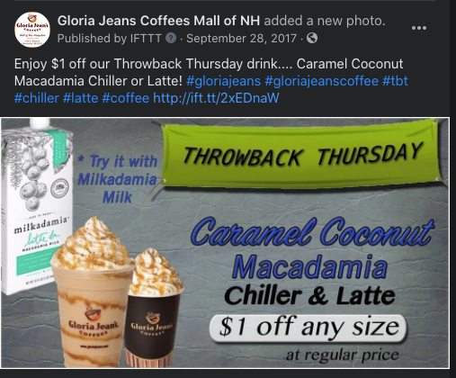 Throwback Thursday promotion