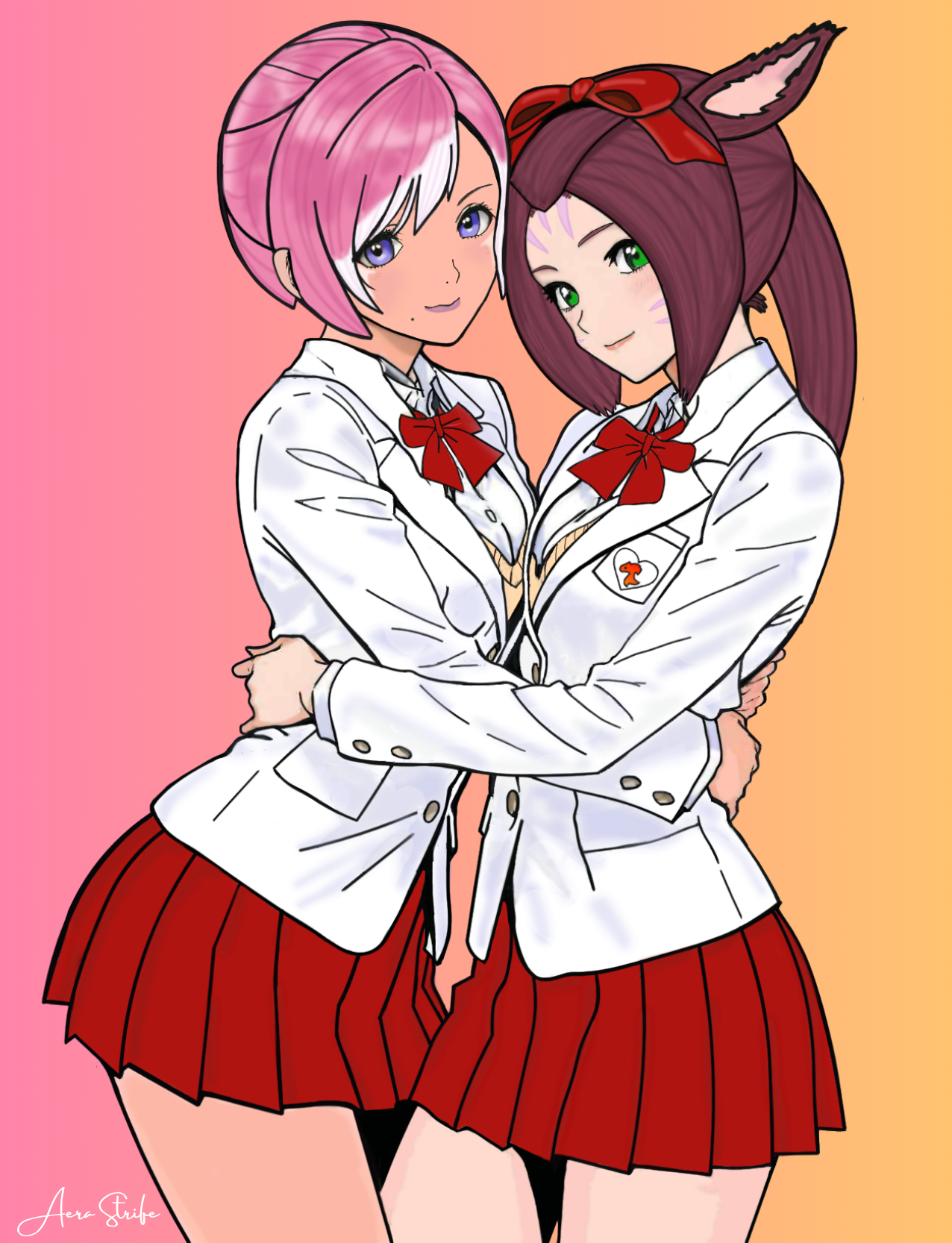 Amice Clay and Aera Strife of the Red Rose Knights