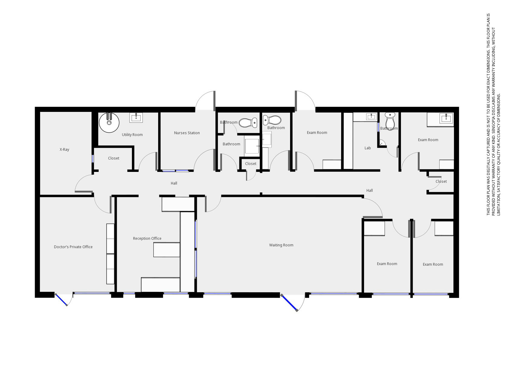 Commercial Floor Plan - Basic with Existing Elements