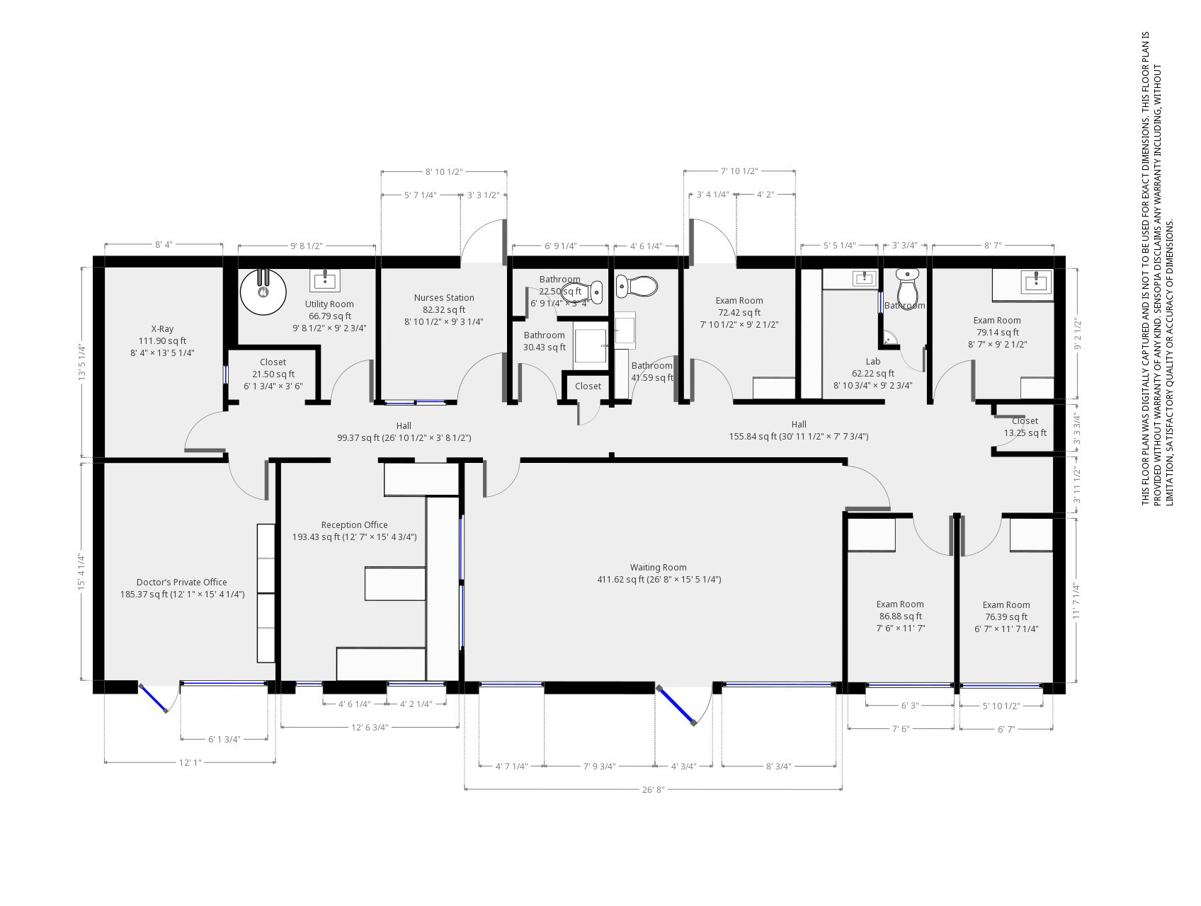 Commercial Floor Plan - Detailed with Existing Elements