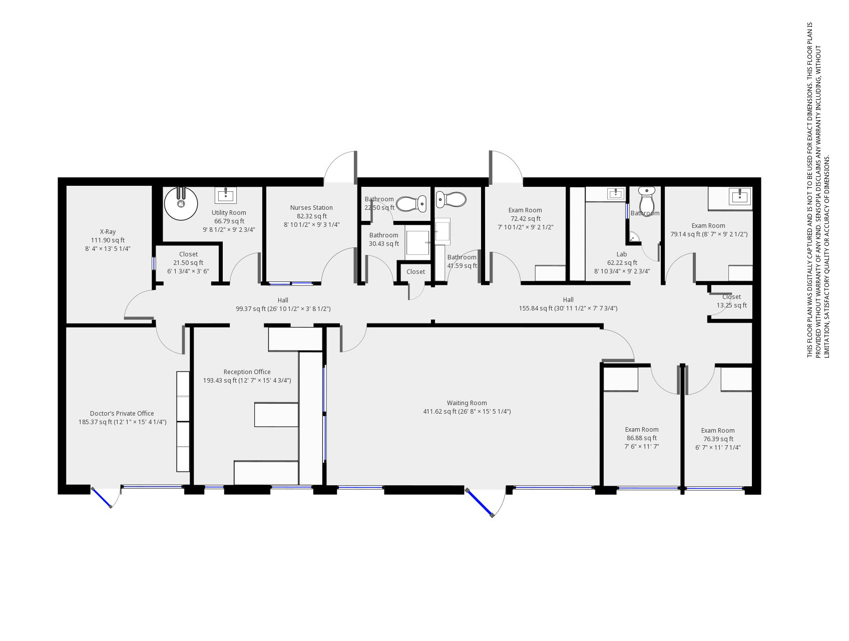 Commercial Floor Plan - Simple with Existing Elements