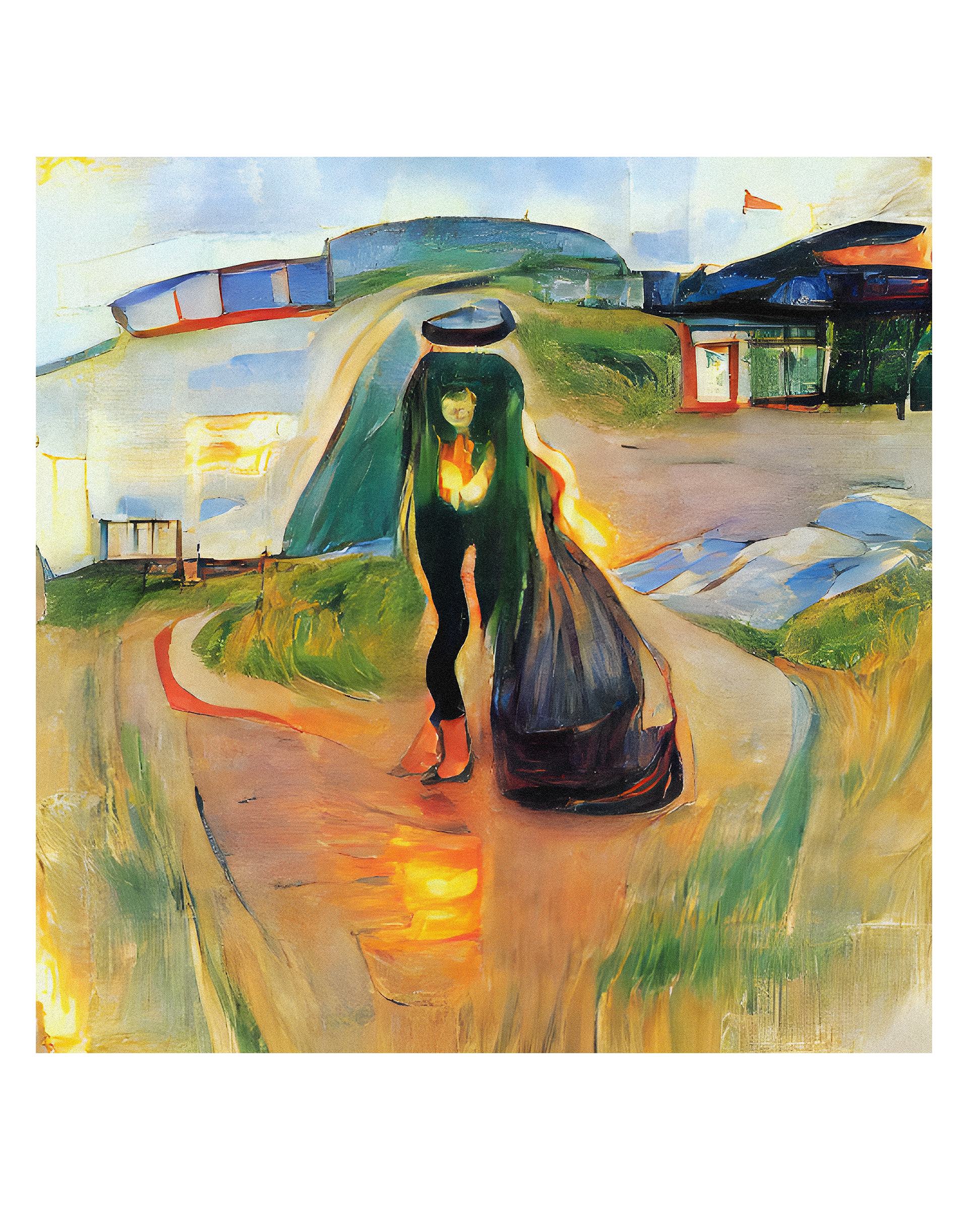 "Poor woman emigrating to the metaverse" (Mulher pobre migrando para o metatarso)