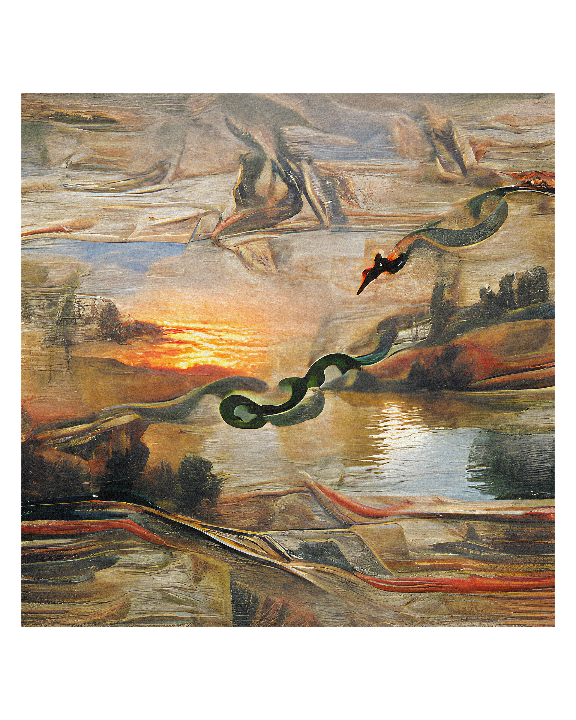 Electronic snakes flying over the Nile (Serpentes eletrônicas voando sobre o Nilo)