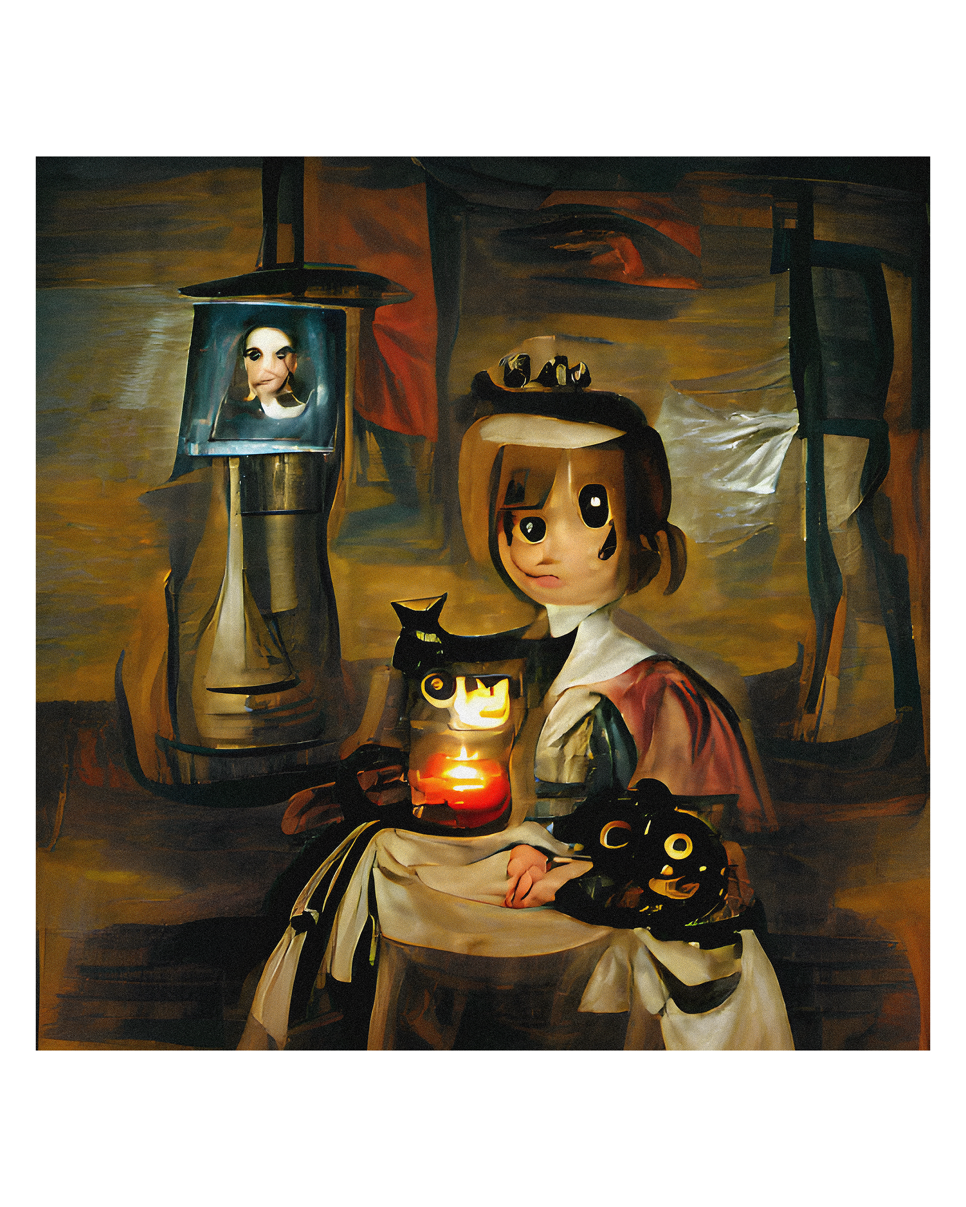 Portrait of a mysterious girl and her cyborg mother (Retrato de uma garota misteriosa com sua mãe ciborgue)