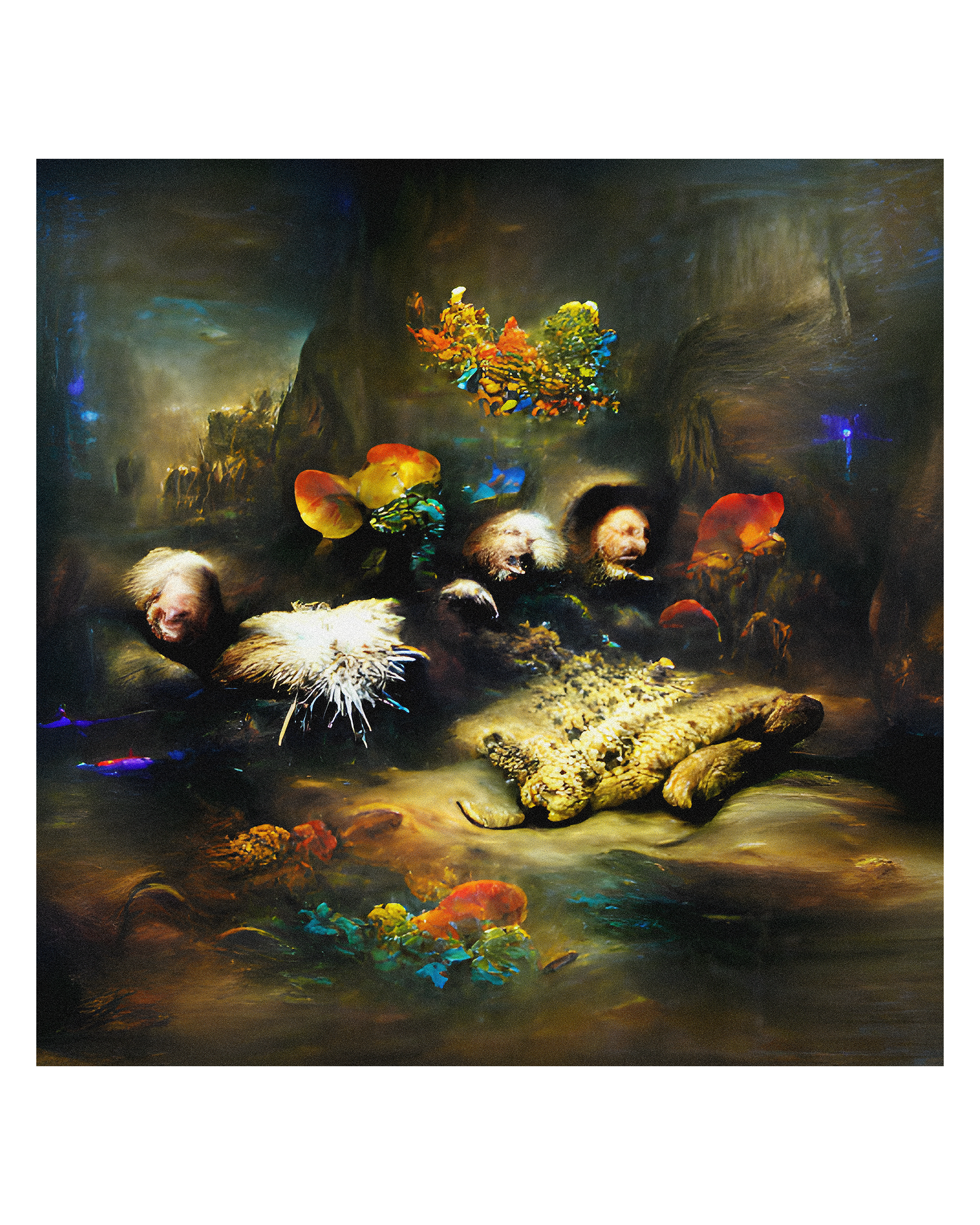 Aquatic mutants having fun in a deep toxic sea (Mutantes aquáticos se divertindo em um mar tóxico profundo)