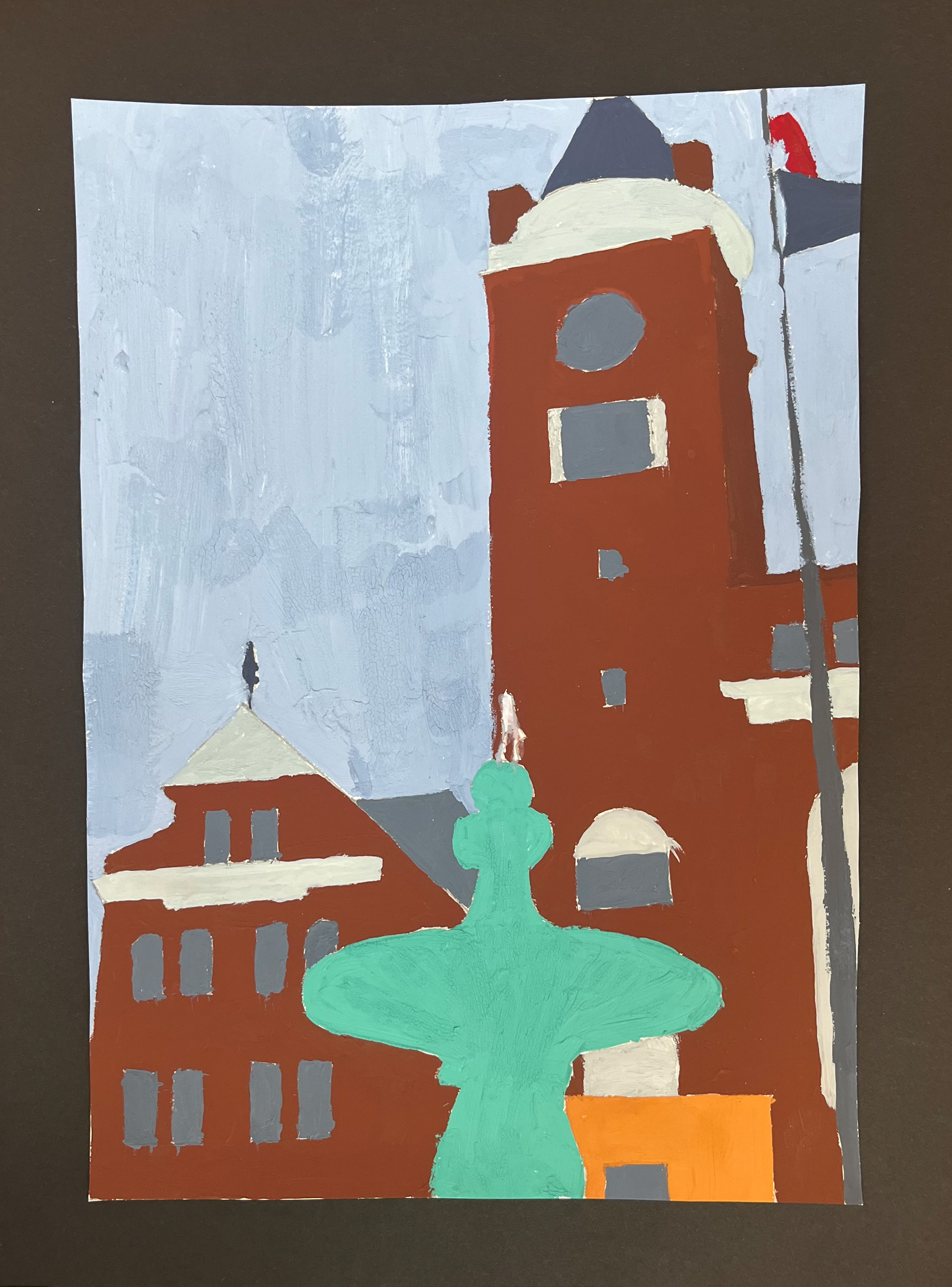A composition made using gouache
