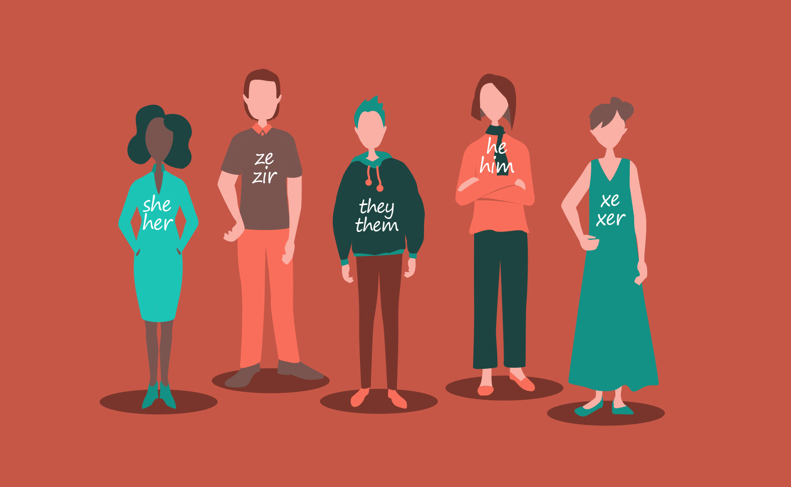 Pronoun Avatars Illustration 2020