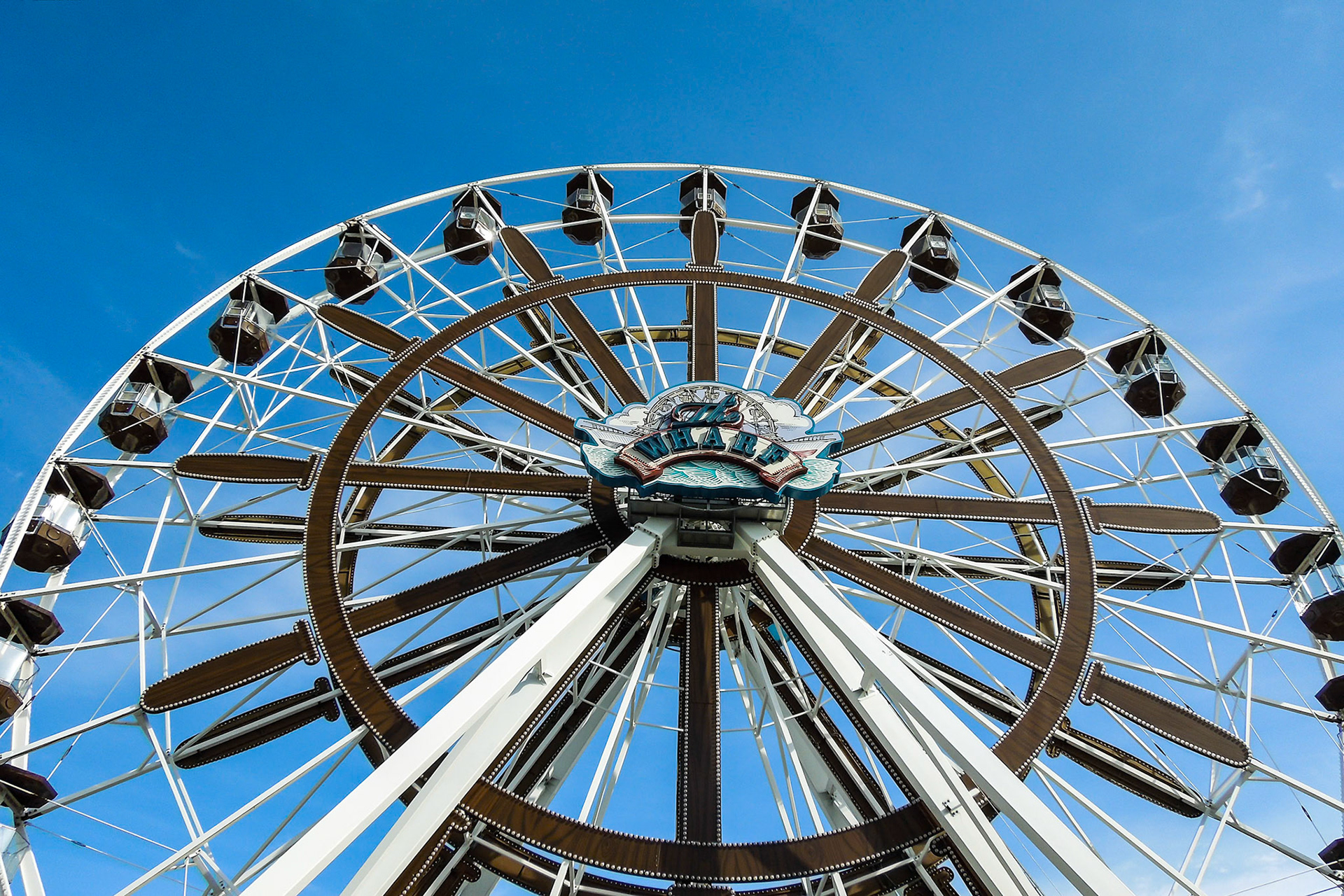 The Ferris Wheel at the Wharf in Orange Beach, AL.  This was shot with a little Nikon Coolpix that I started keeping in my purse. One of these nights I want to catch it lit up and photograph it with the big camera. The Wharf  has a lot of great things to photograph and some fun events.