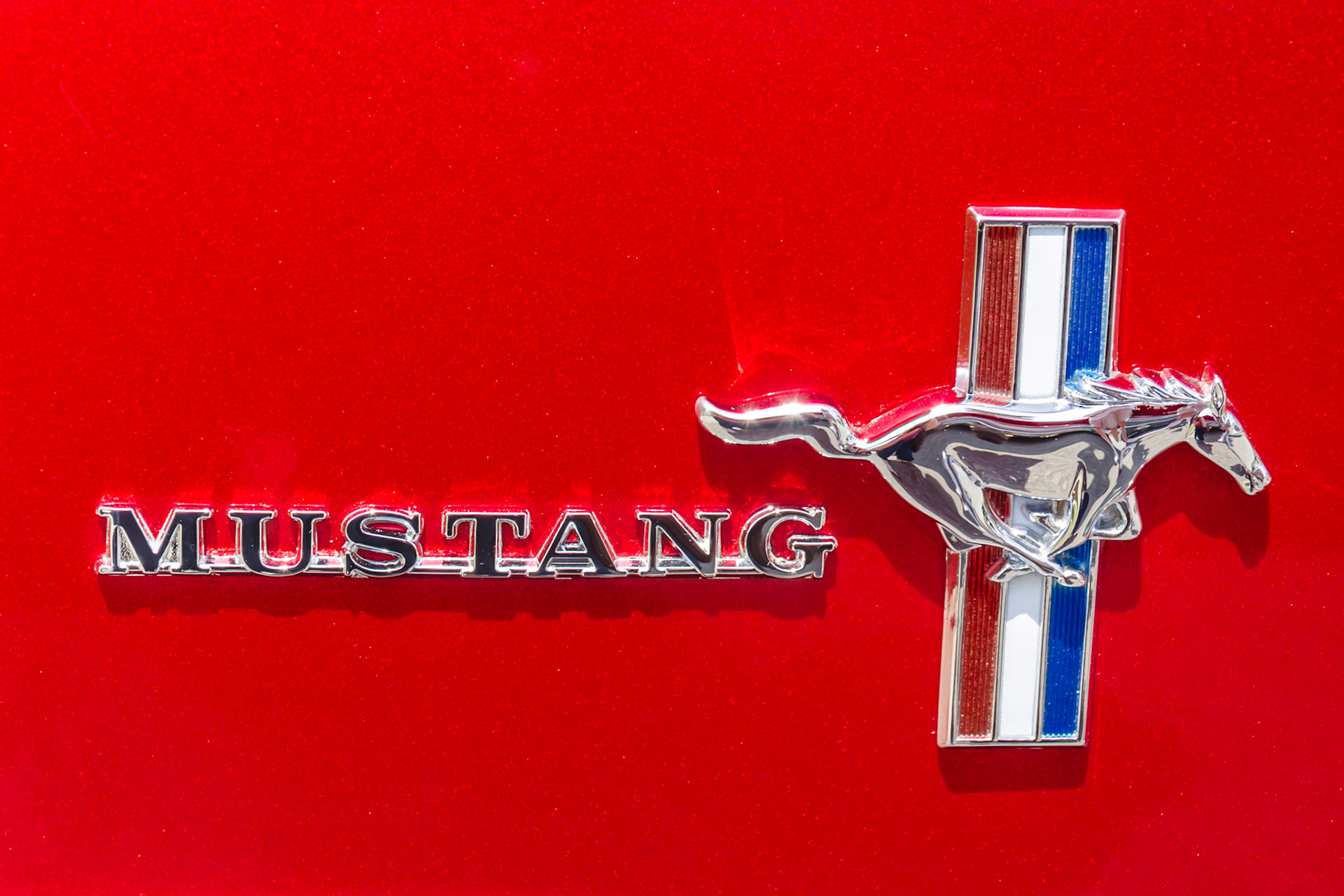 Red Mustang Running Horse