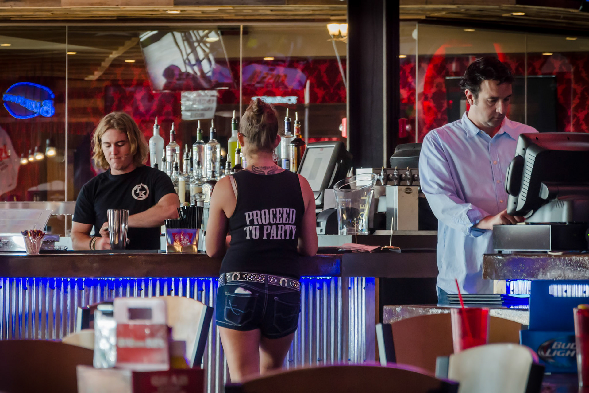 Good food, good service, and fun atmosphere at Toby Keith's I Love this Bar and Grill. This one's at the Wharf in Orange Beach, Alabama.