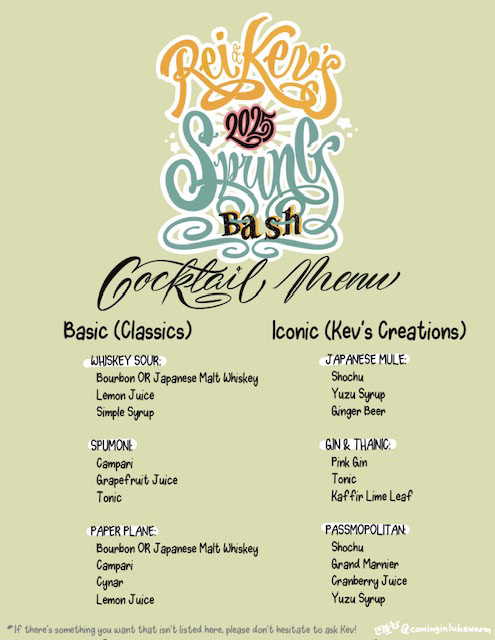 Cocktail menu (2025)