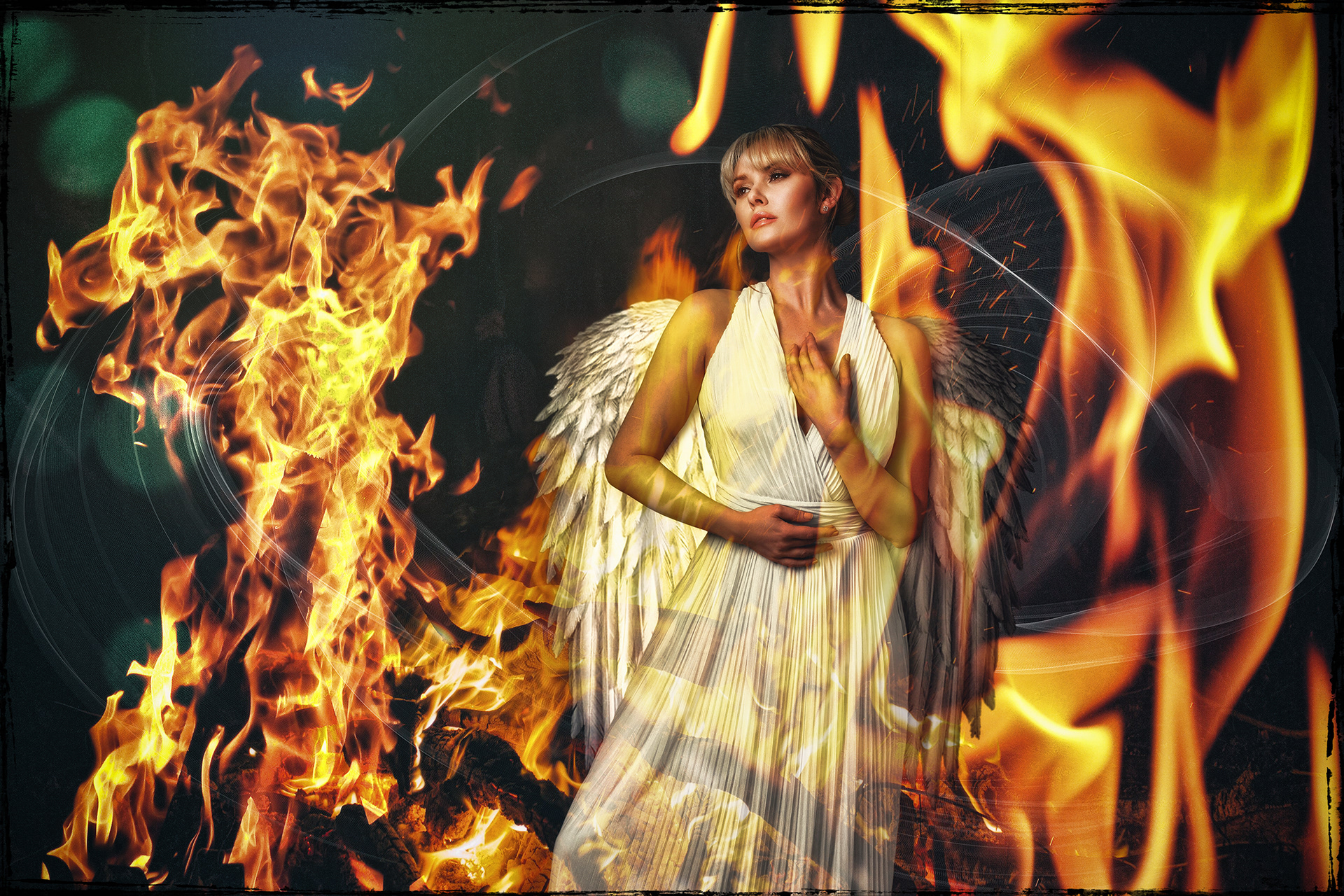 When I am in the fire, I will not feel the flame!