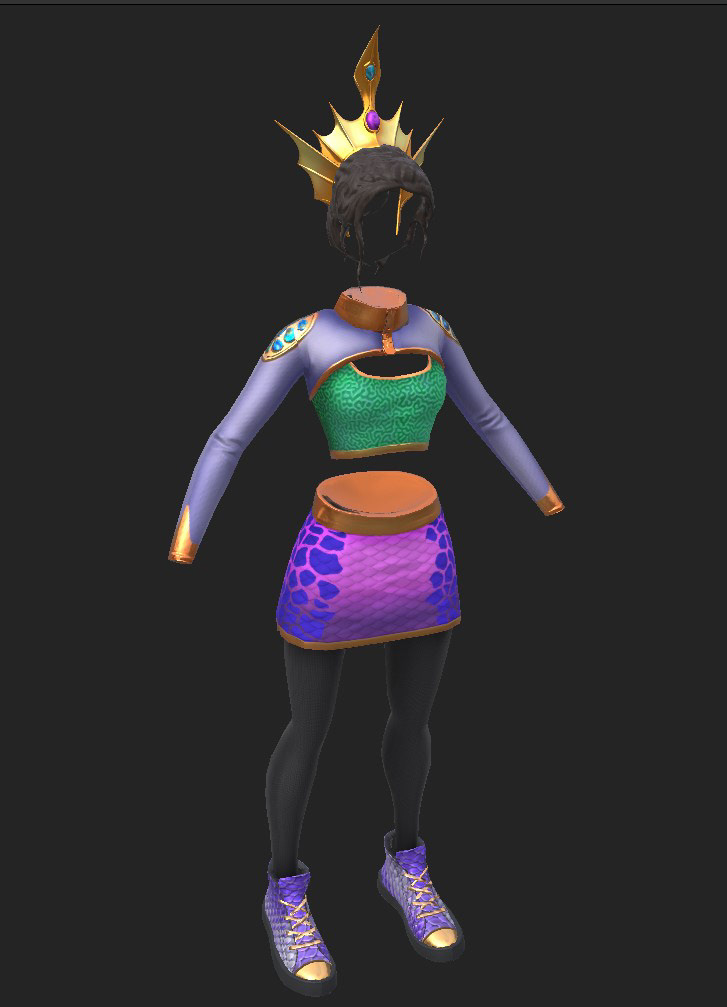 Merala the Mermaid Outfit #1 with crown and hair