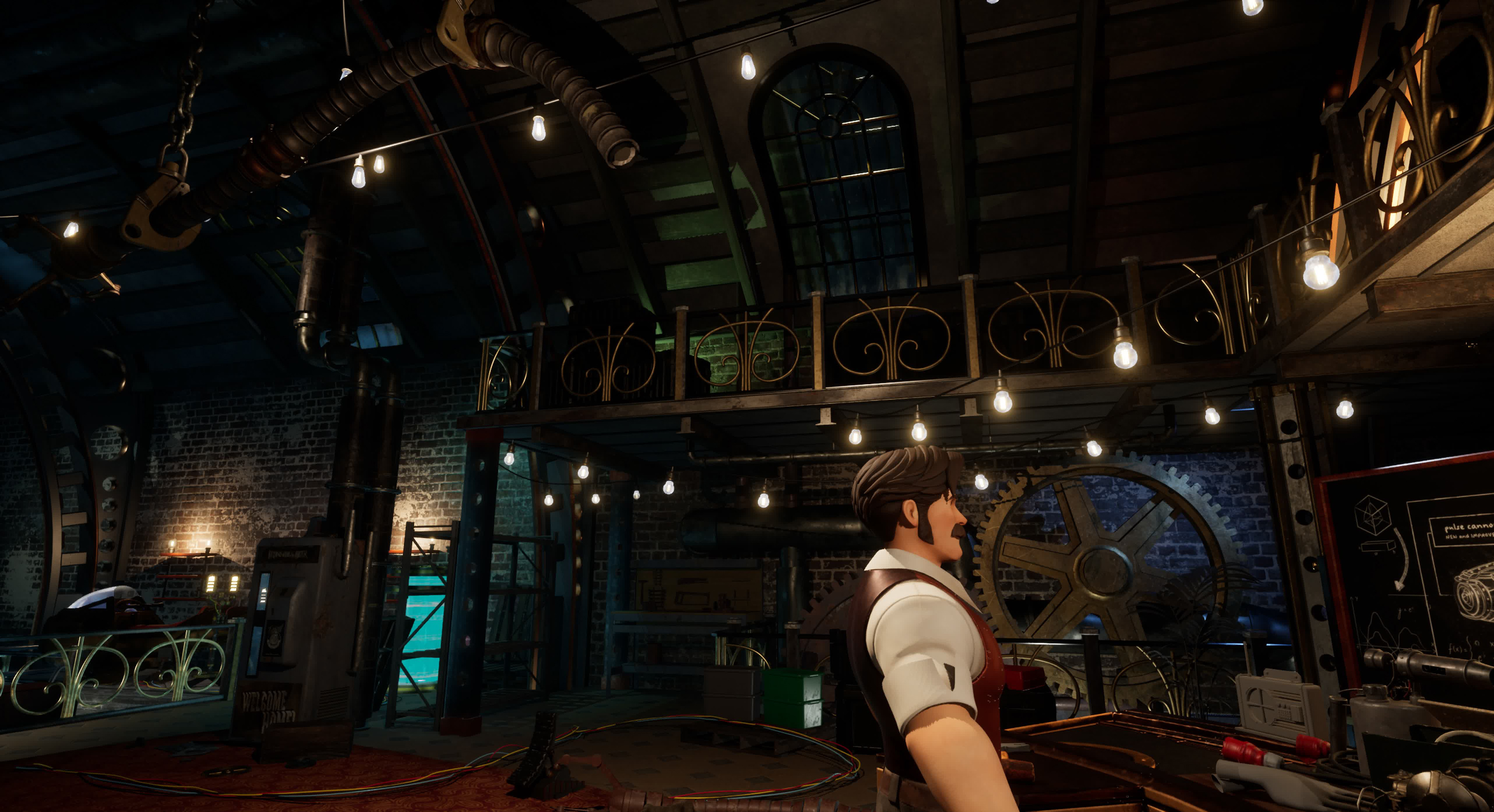 Shot of the Workshop and storage area